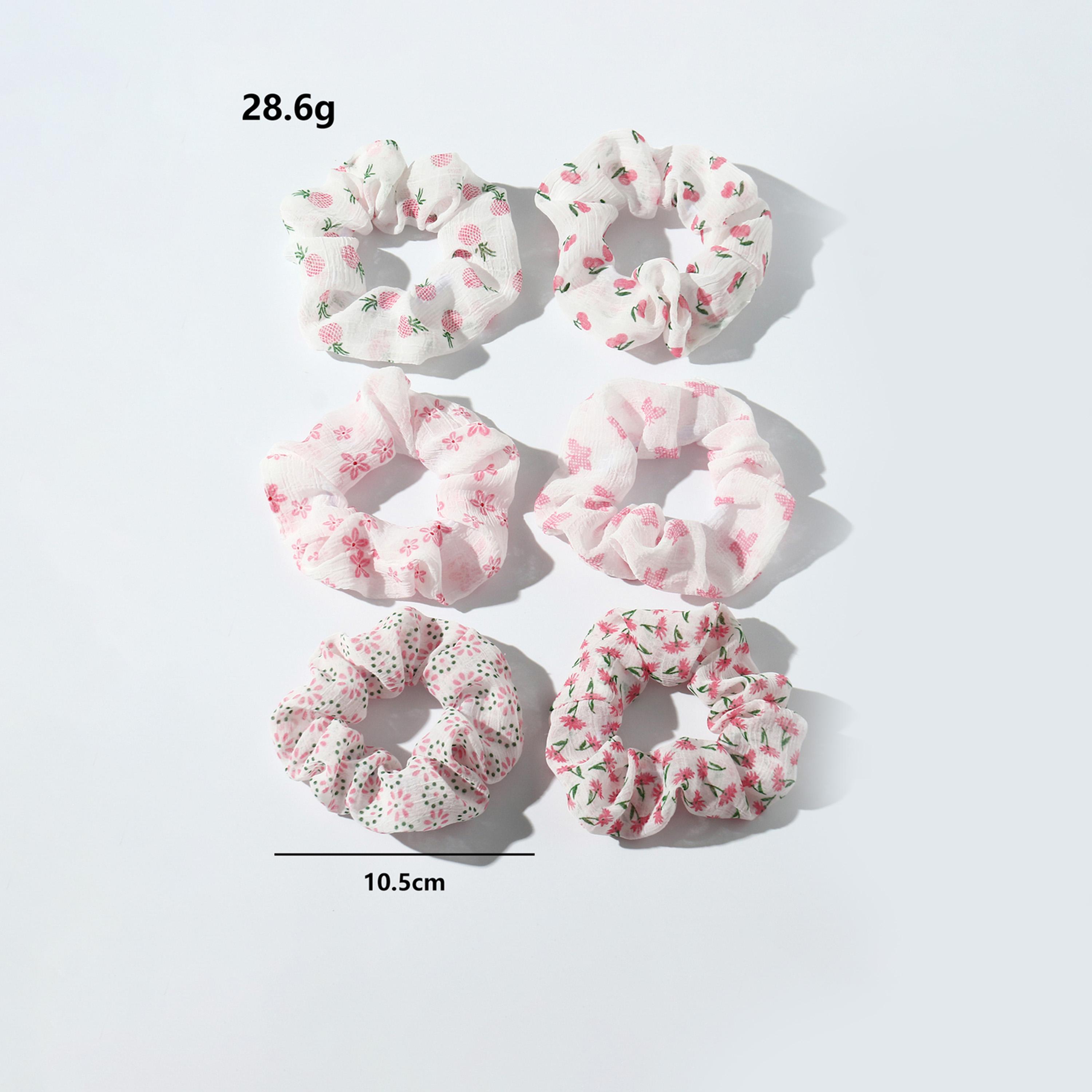 Take Two Set of 5 - Floral Printed Hair Tie-women-hairaccessories-bands-image-3