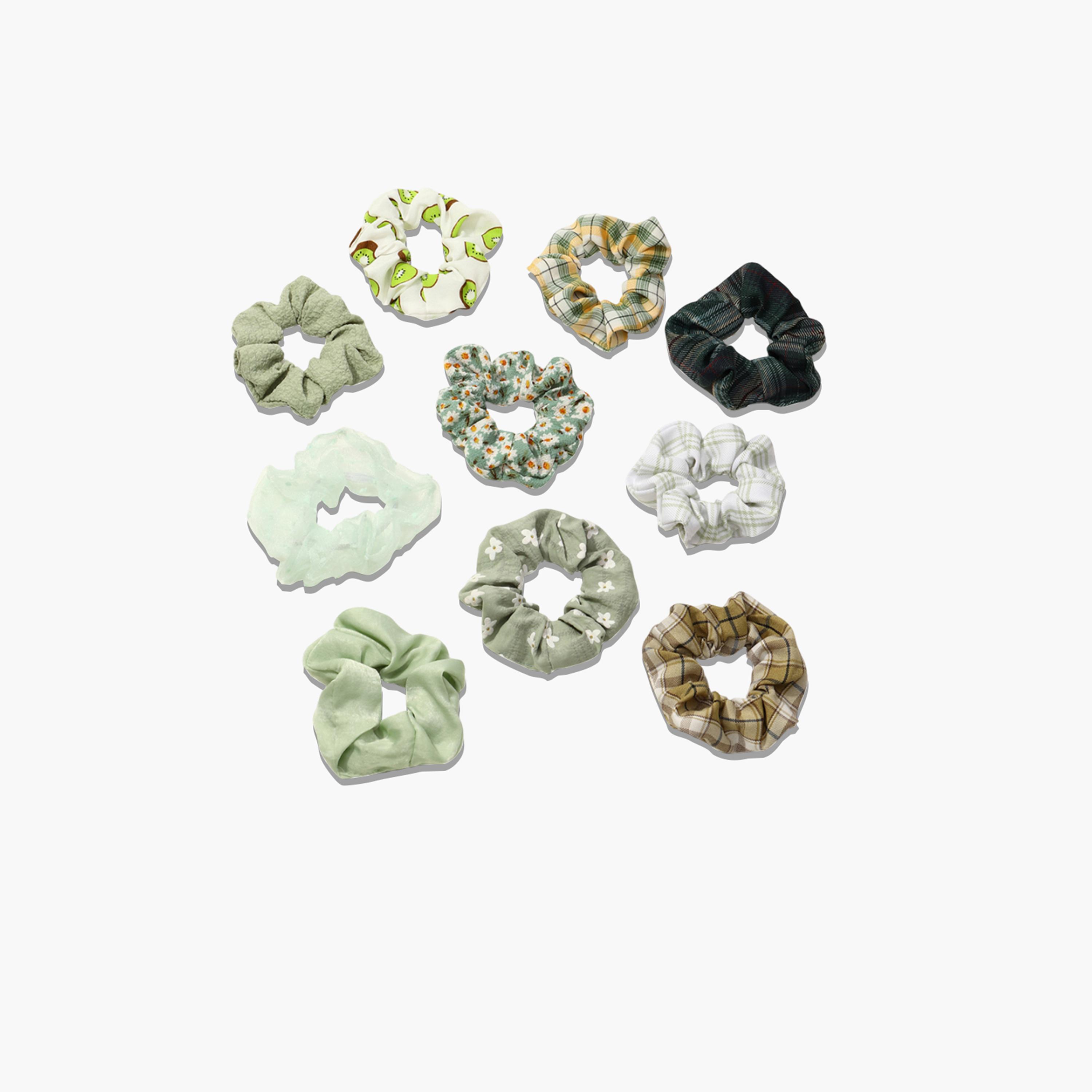 تيك تو - طقم 10 ربطات شعر مطبوعة-women-hairaccessories-bands-image-1