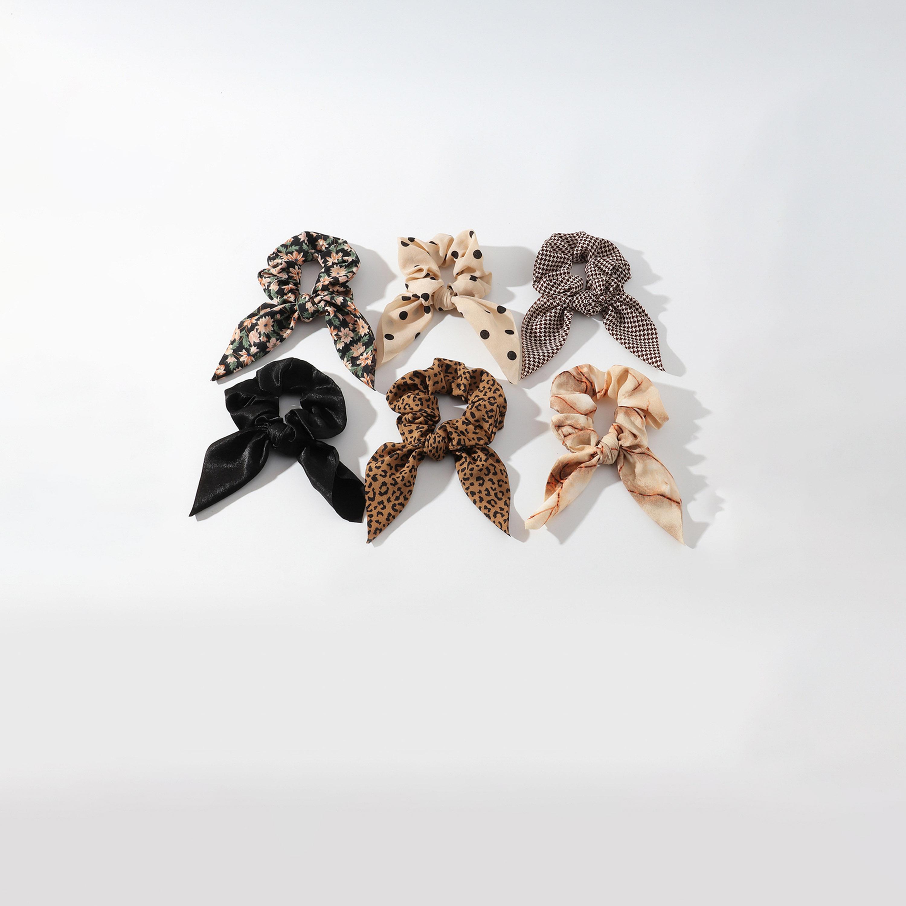 تيك تو - طقم 6 ربطات شعر على شكل فيونكة-women-hairaccessories-bands-image-3