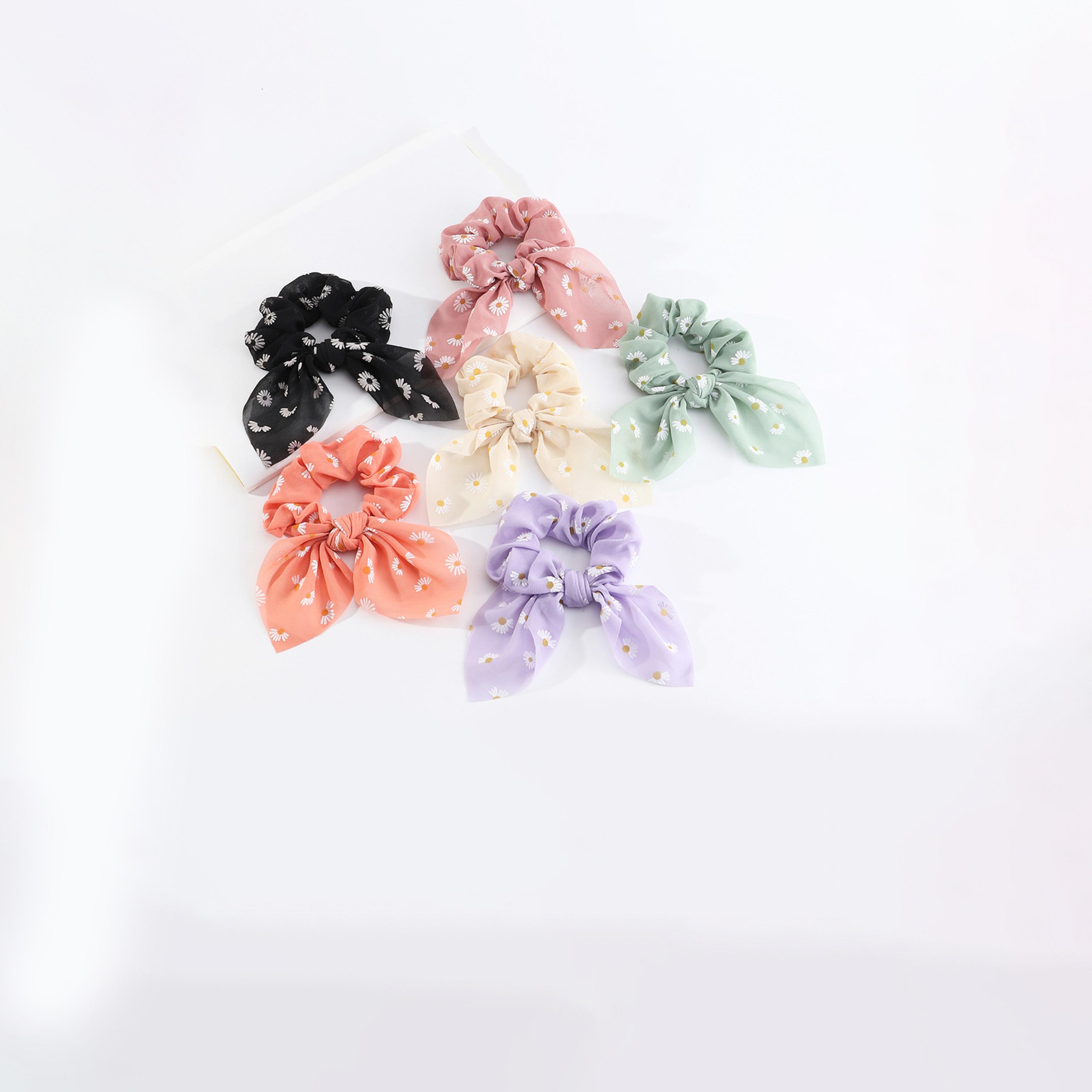 تيك تو - طقم 6 ربطات شعر مطبوعة بنقشة زهور-women-hairaccessories-bands-image-1