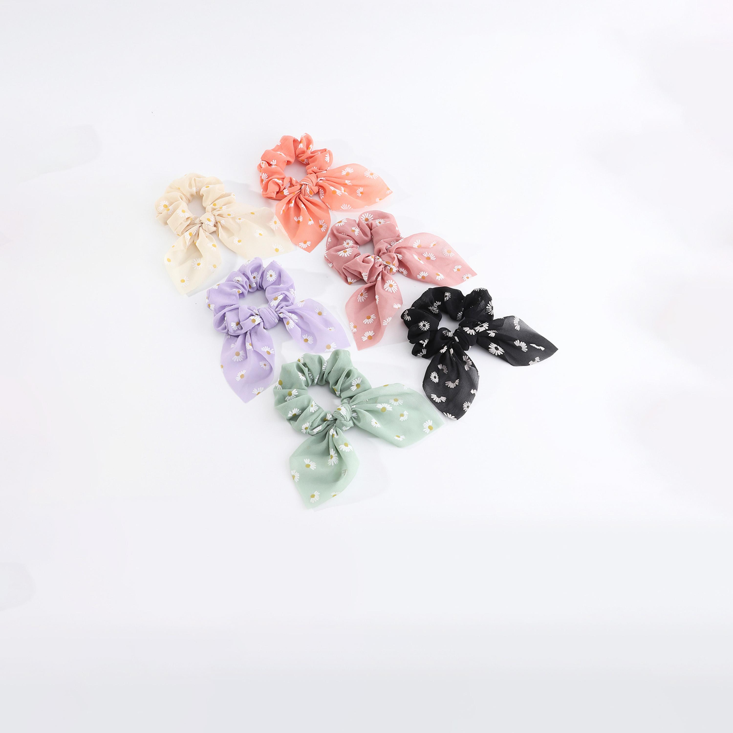 تيك تو - طقم 6 ربطات شعر مطبوعة بنقشة زهور-women-hairaccessories-bands-image-4