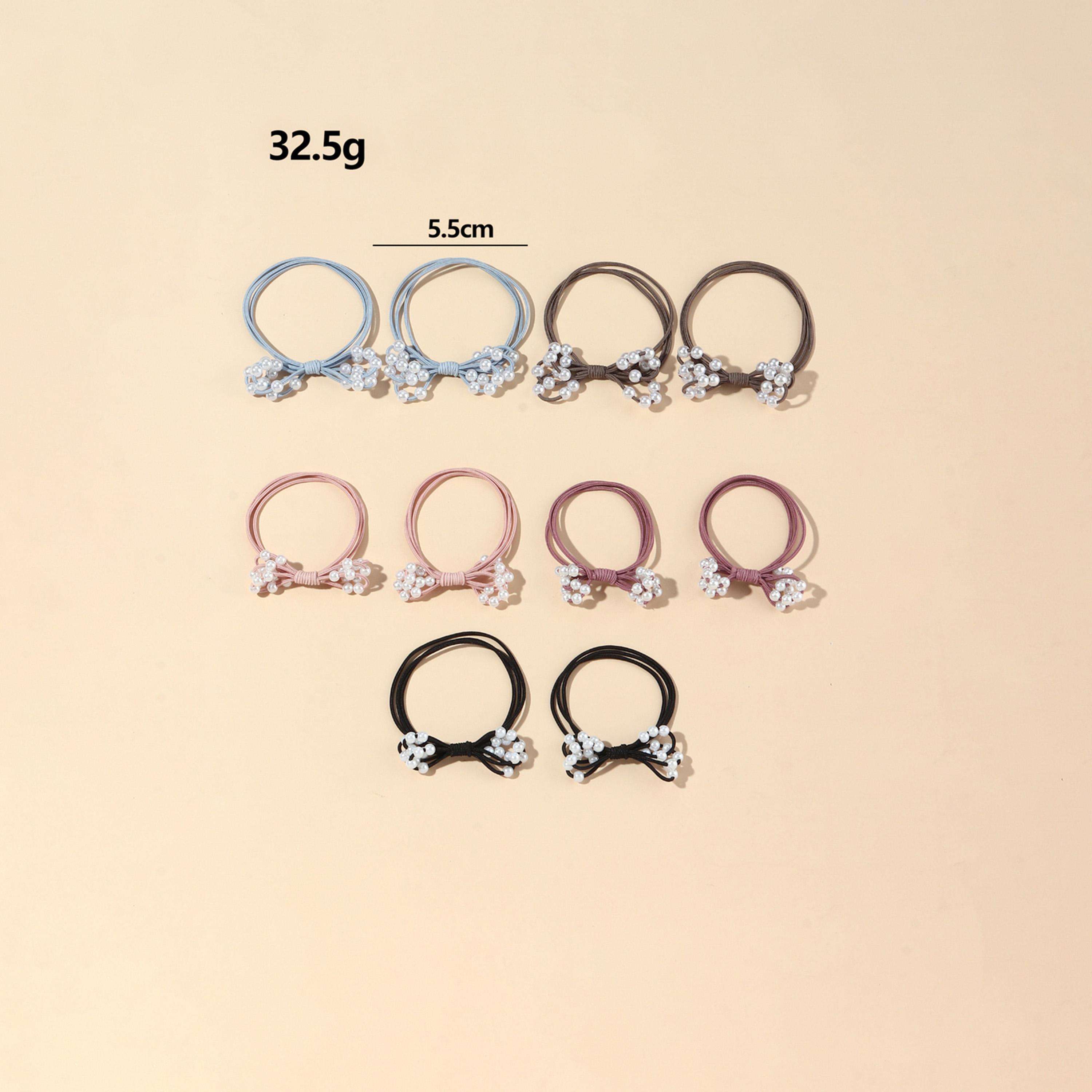 Take Two Set of 10 - Faux Pearl Hair Tie-women-hairaccessories-bands-image-3