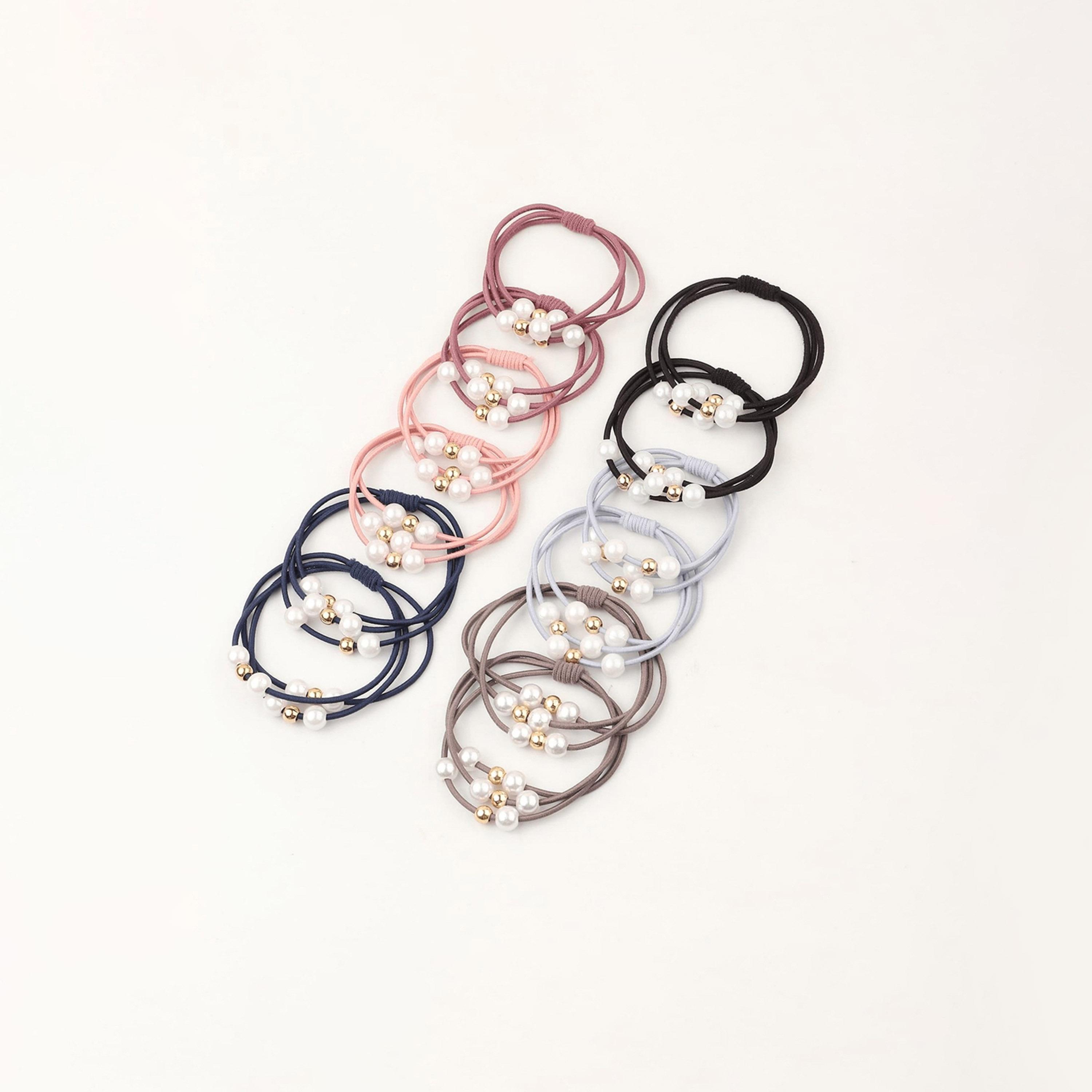Take Two Set of 12 - Faux Pearl Hair Tie-women-hairaccessories-bands-image-2