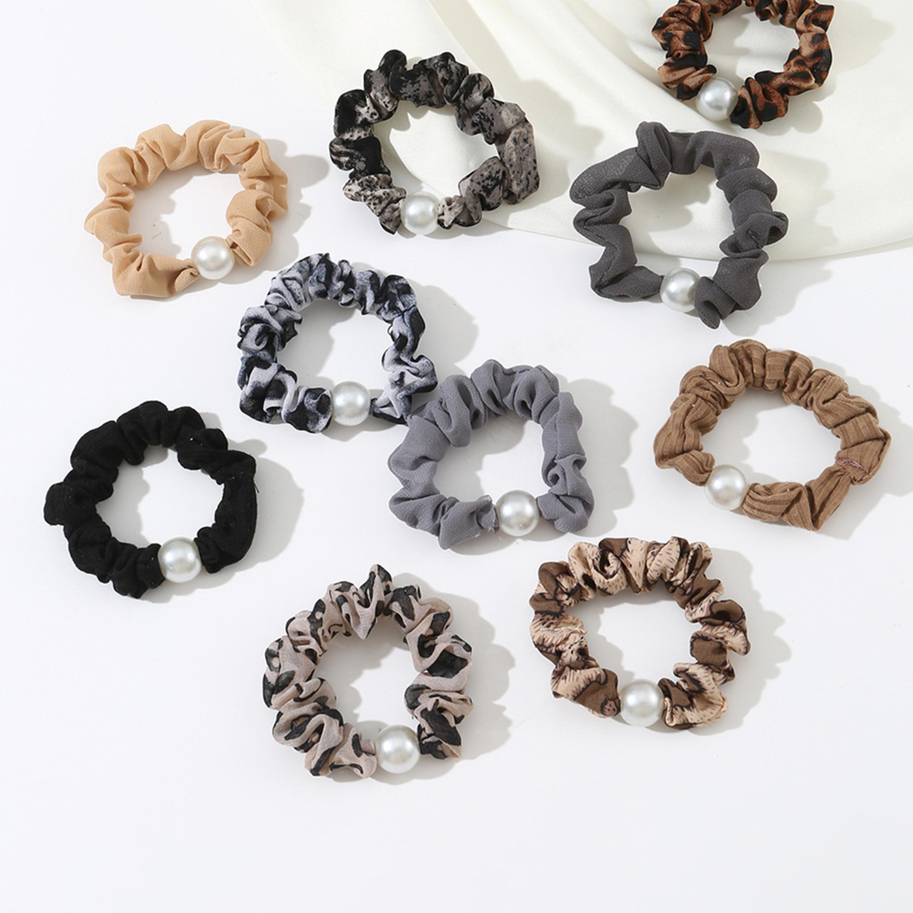 تيك تو - طقم 10 ربطات شعر من اللؤلؤ الصناعي-women-hairaccessories-bands-image-1