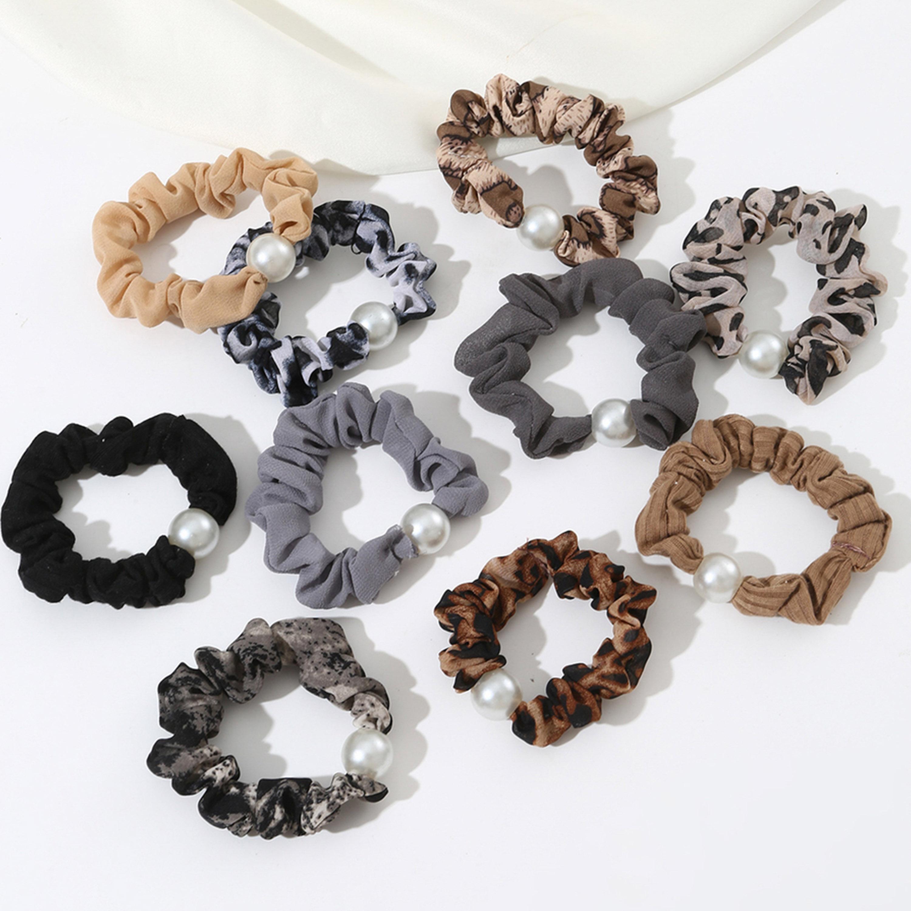 Take Two Set of 10 - Faux Pearl Hair Tie Set-women-hairaccessories-bands-image-2