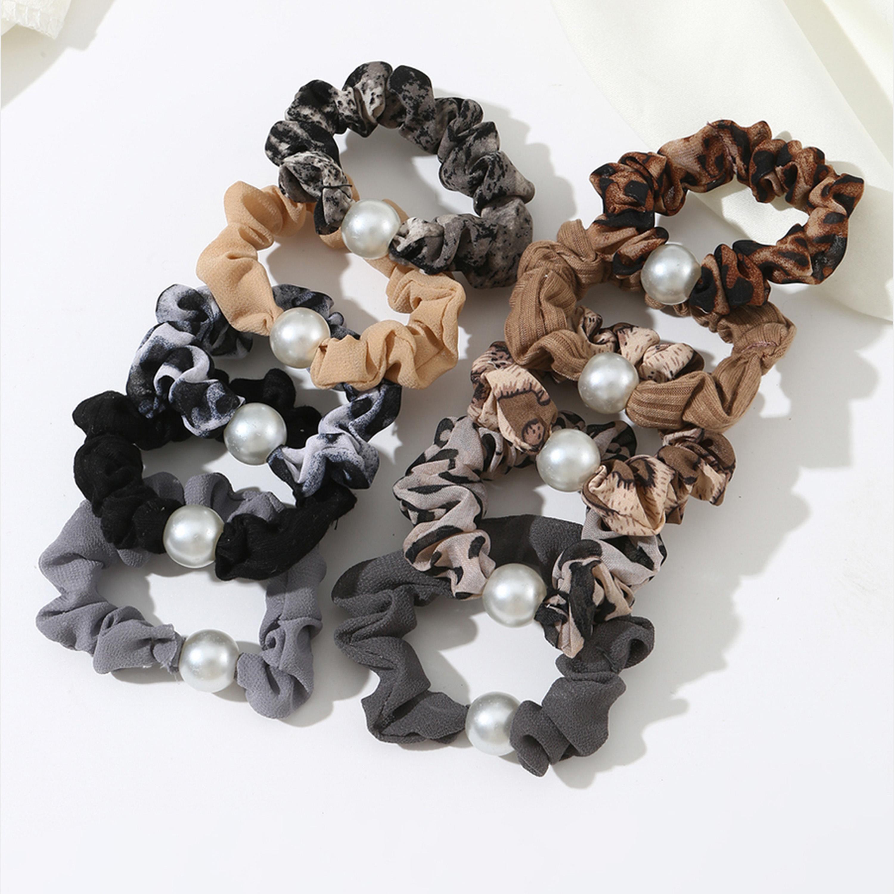 Take Two Set of 10 - Faux Pearl Hair Tie Set-women-hairaccessories-bands-image-3
