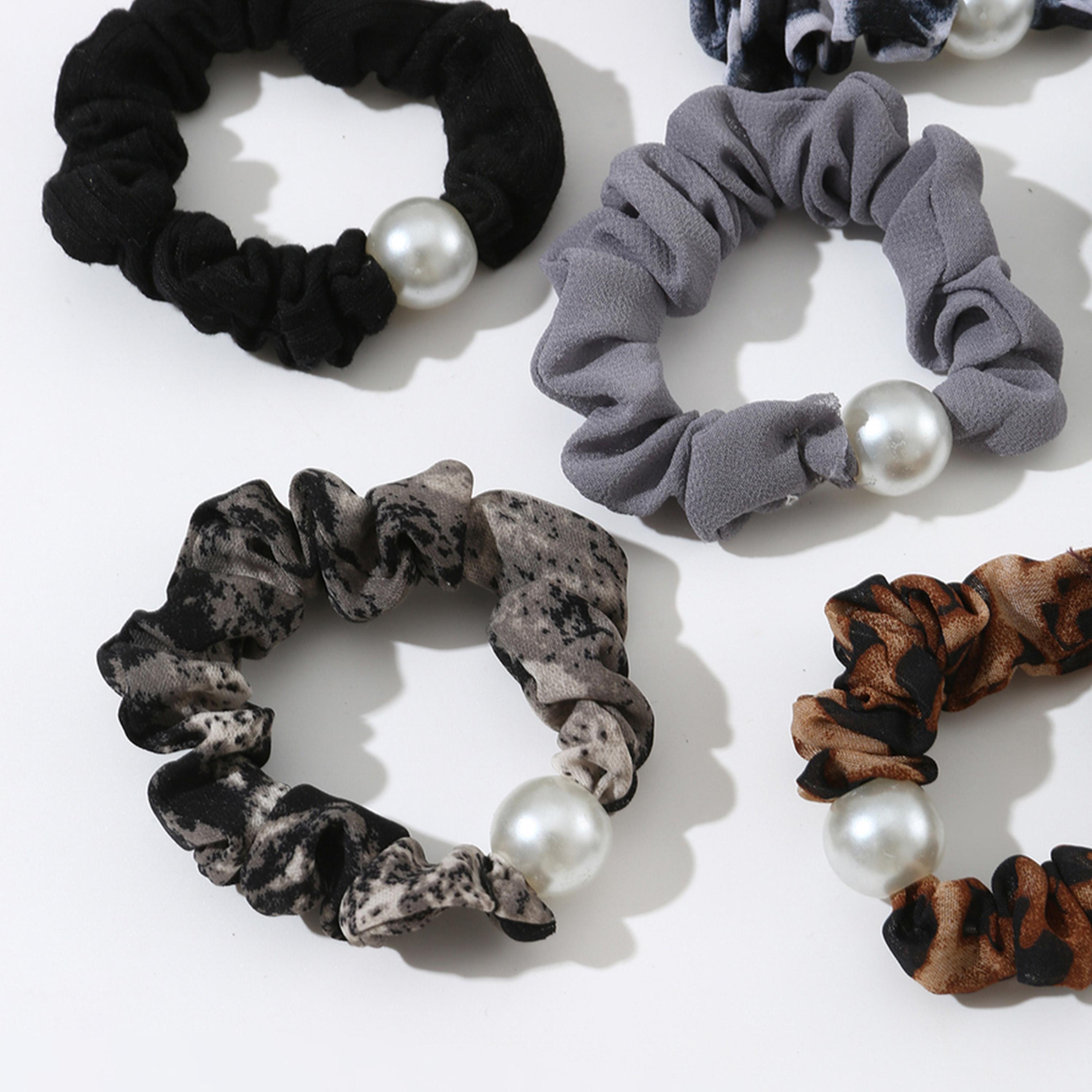 Take Two Set of 10 - Faux Pearl Hair Tie Set-women-hairaccessories-bands-image-4