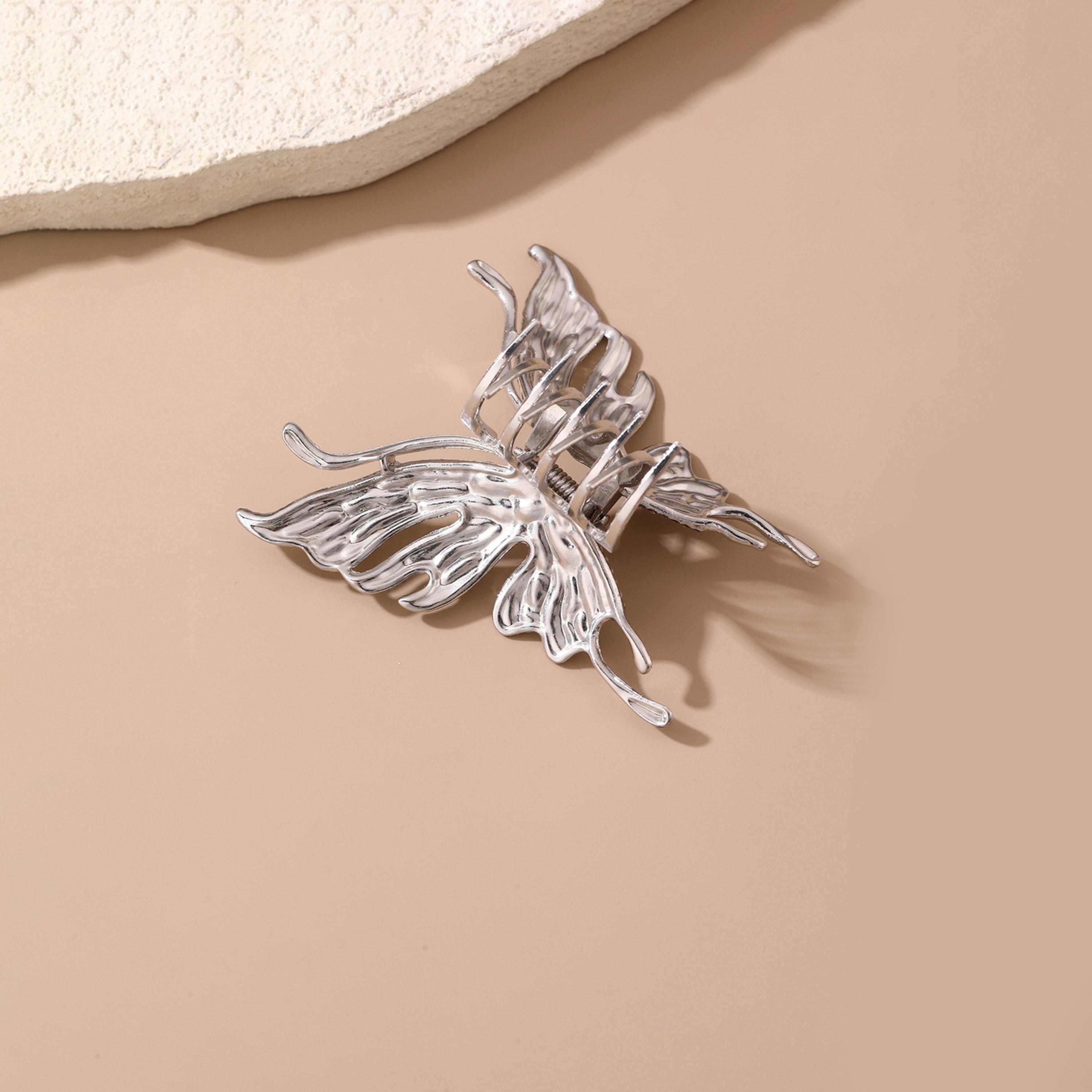 Take Two Silver Butterfly Claw Clip-women-hairaccessories-clips-image-2