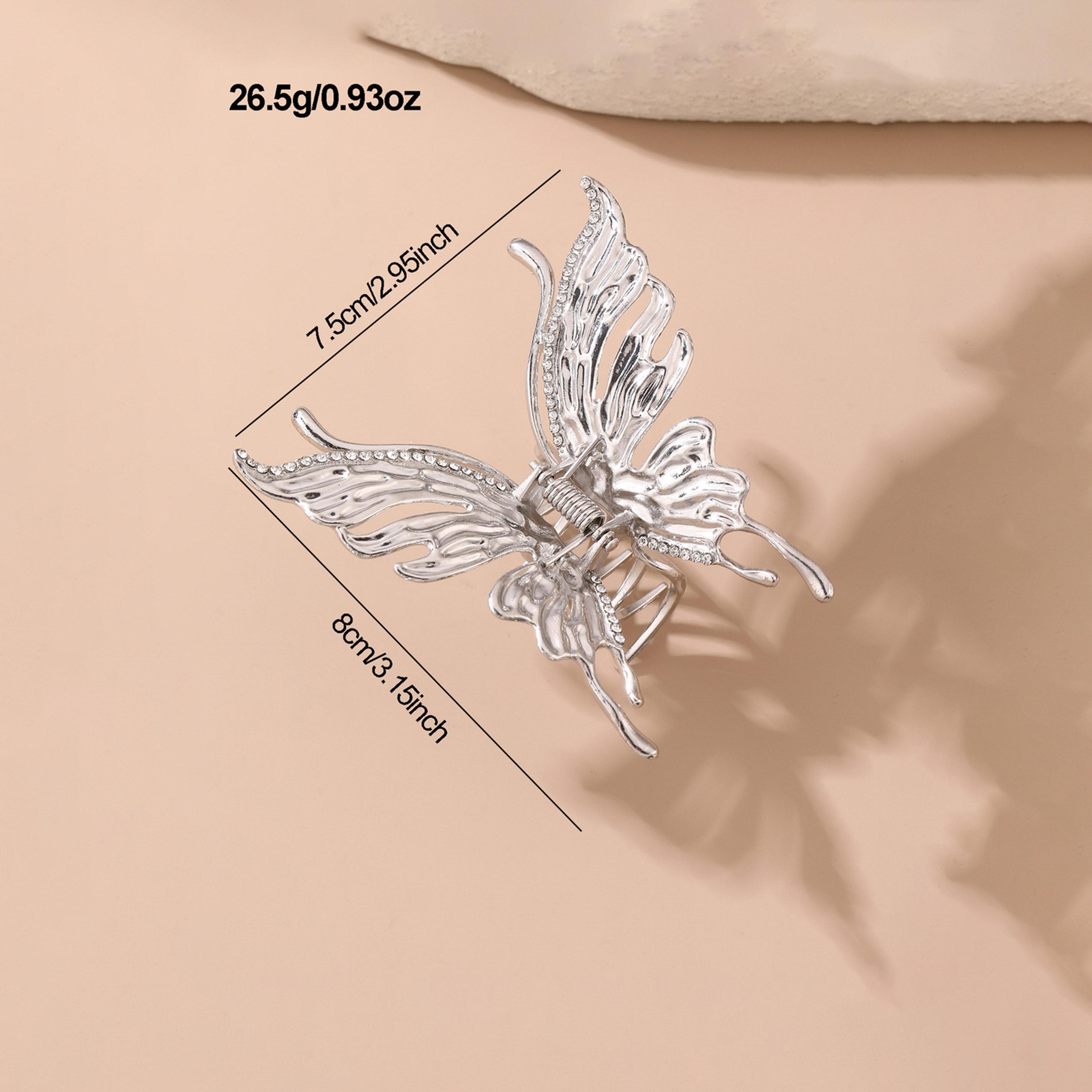 Take Two Silver Butterfly Claw Clip-women-hairaccessories-clips-image-4