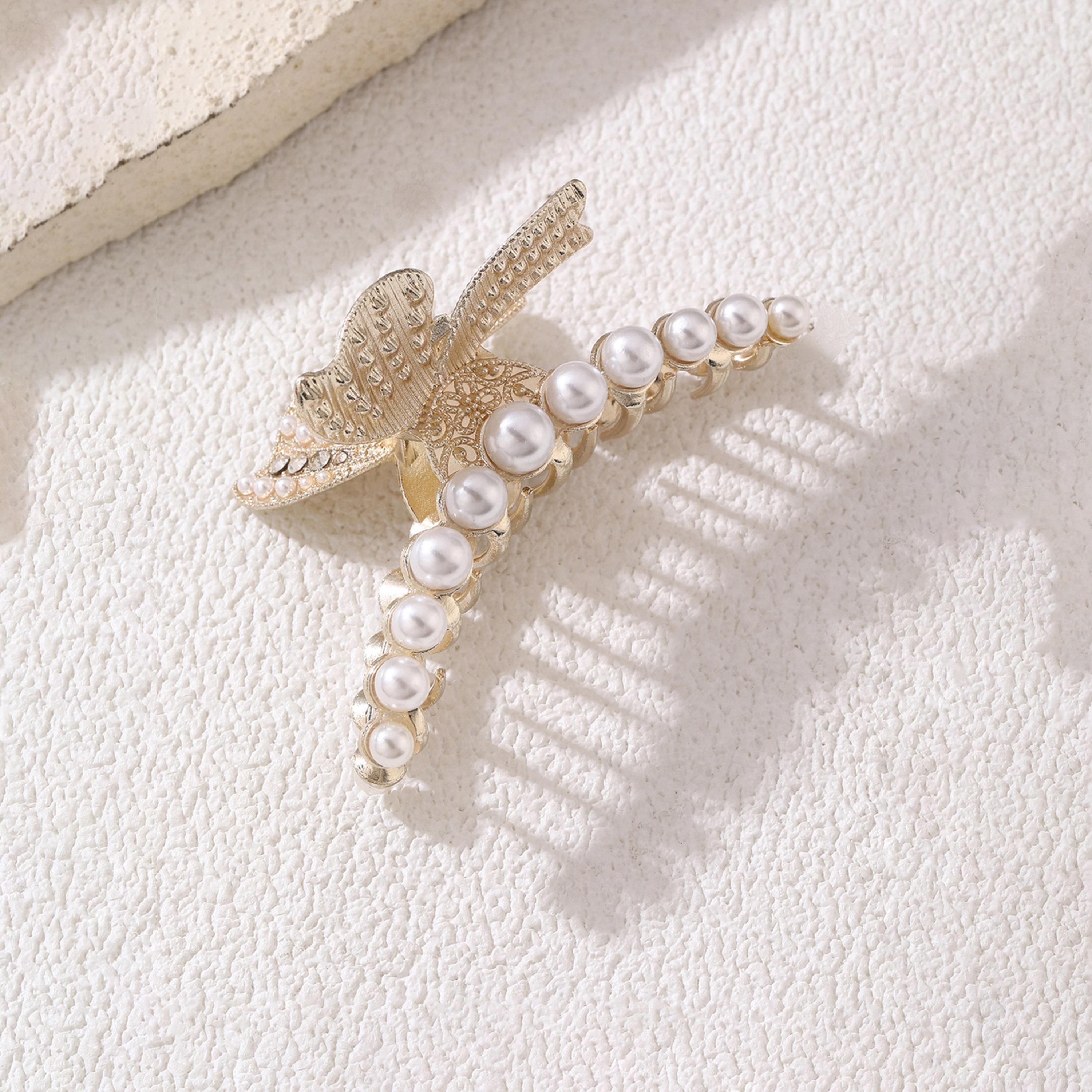 Take Two Bow Faux Pearl Embellished Claw Clip-women-hairaccessories-clips-image-2