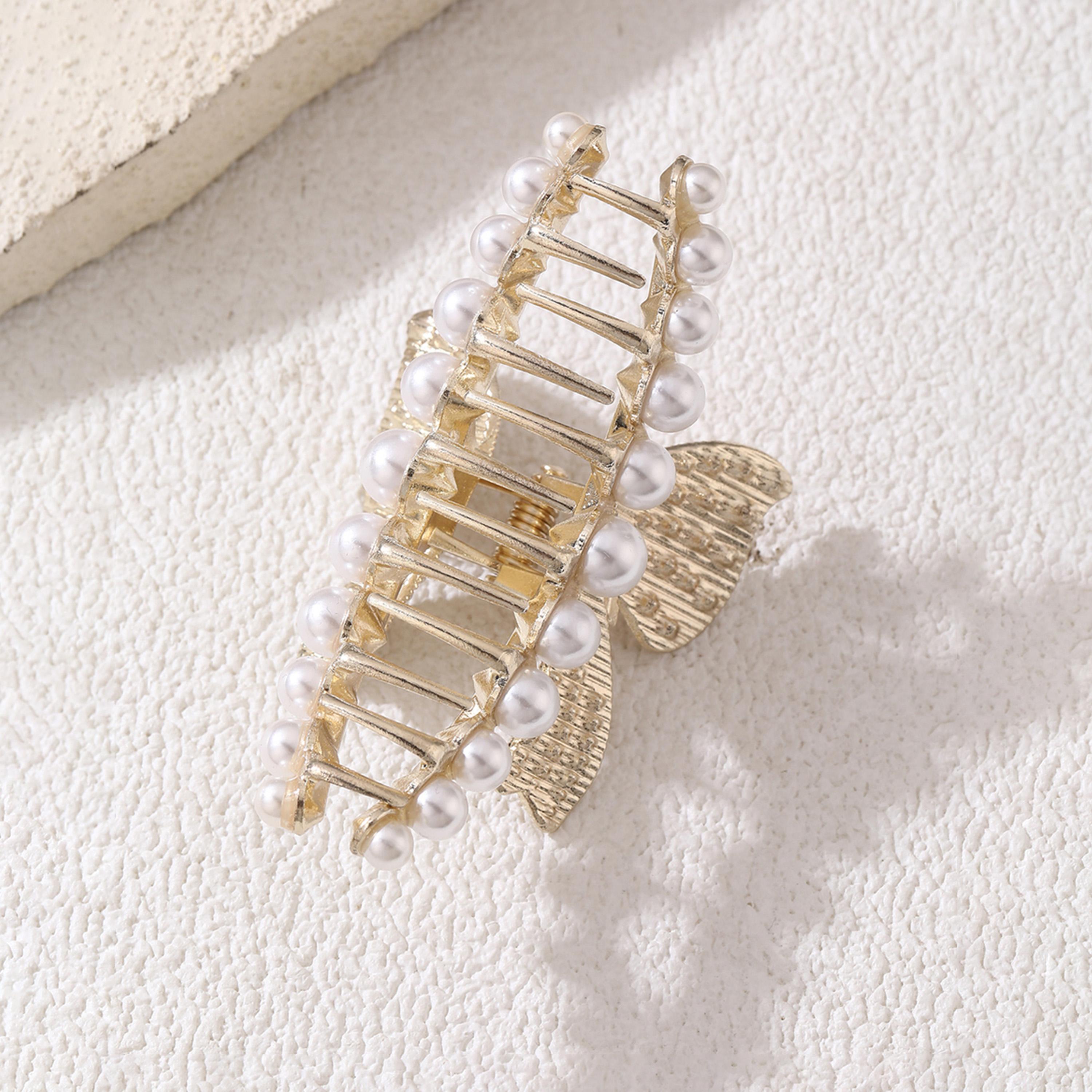Take Two Bow Faux Pearl Embellished Claw Clip-women-hairaccessories-clips-image-3