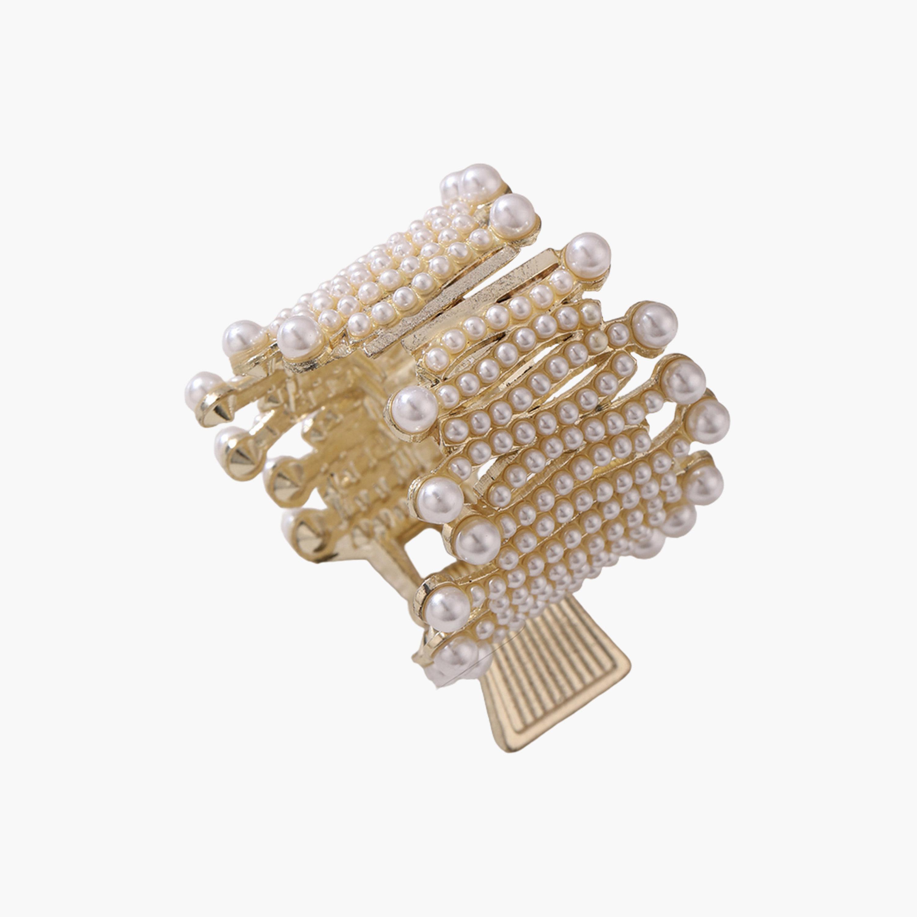 تيك تو - مشبك شعر  مزين باللؤلؤ الصناعي-women-hairaccessories-clips-image-1