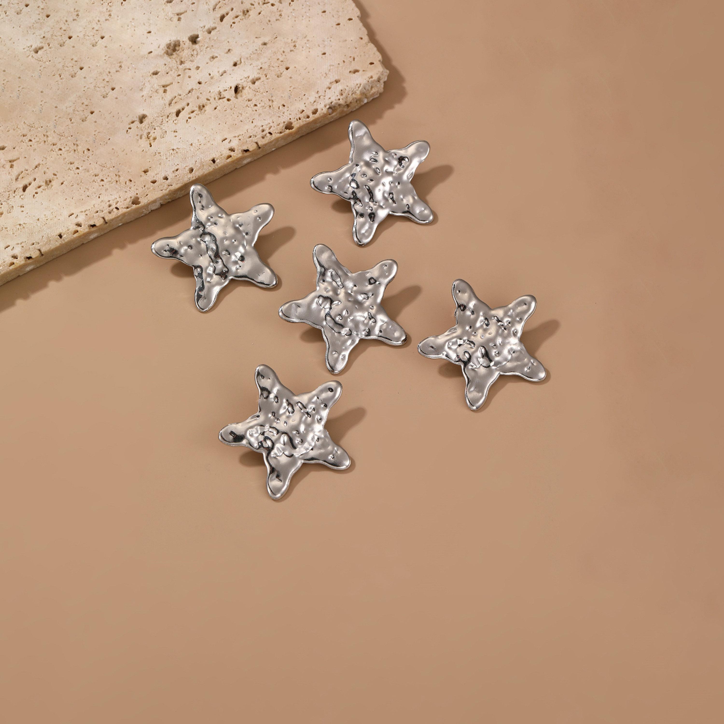 Take Two Silver Embellished Star Hair Clips-women-hairaccessories-clips-image-4