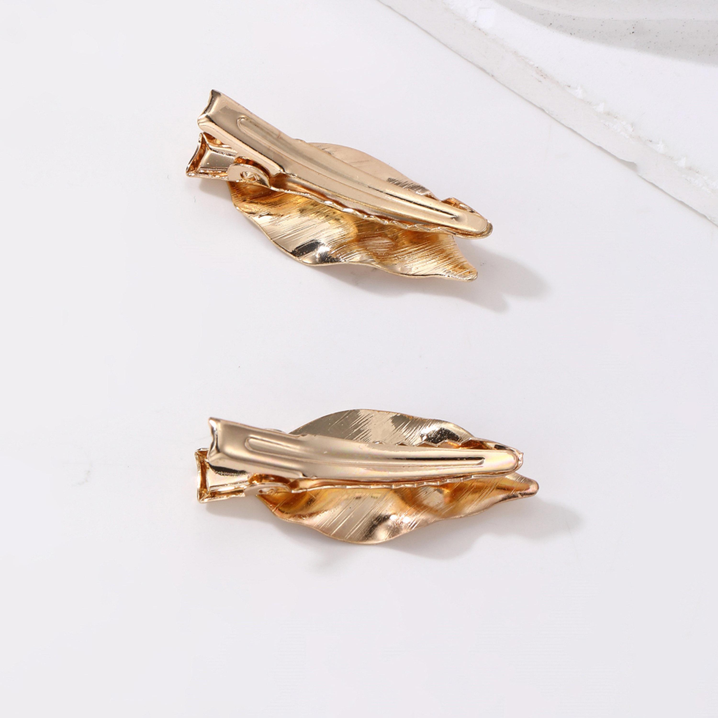 Take Two Leaf Shape Iron Hair Clip-women-hairaccessories-clips-image-2