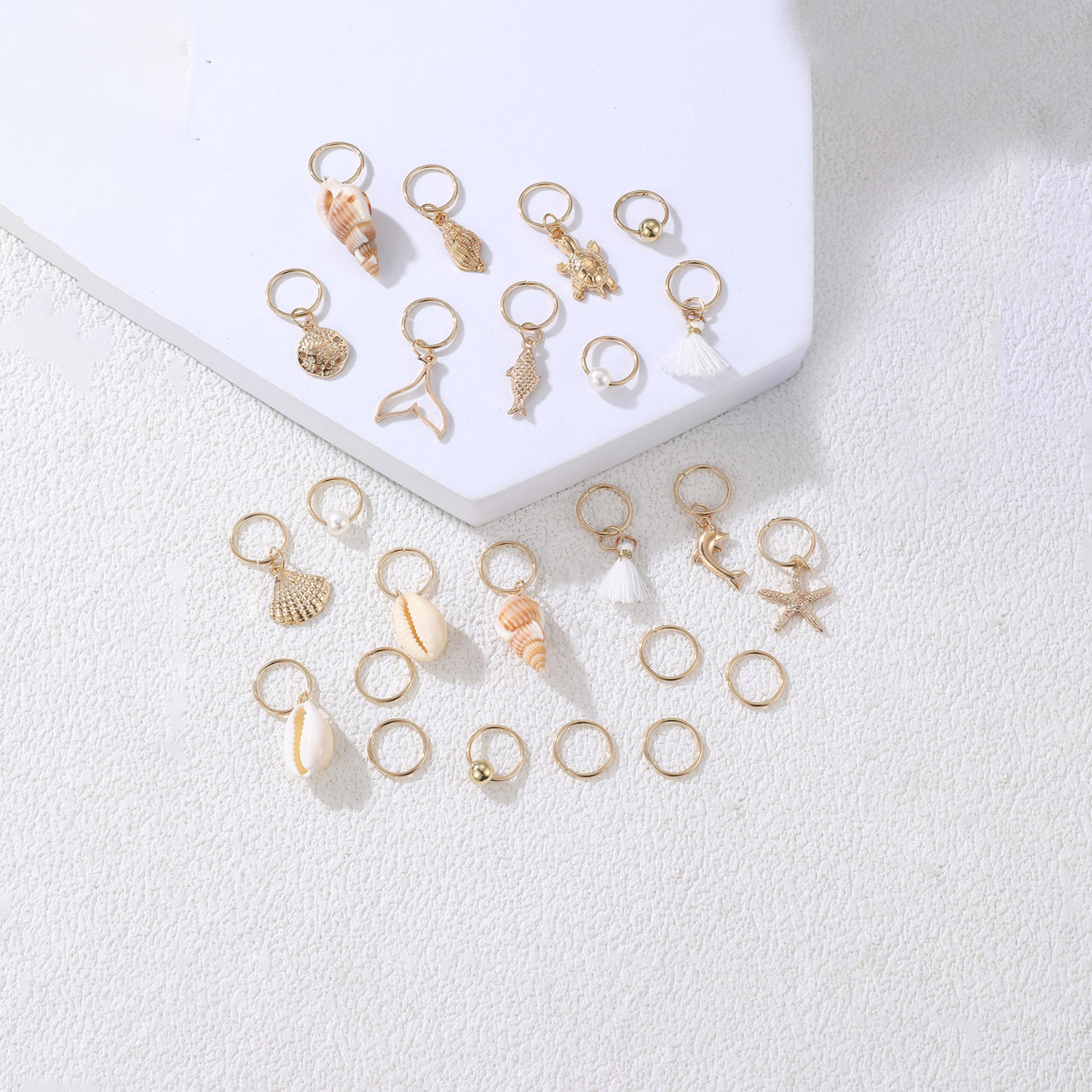تيك تو - طقم 24 حلقة شعر بطابع بحري-women-hairaccessories-others-image-1