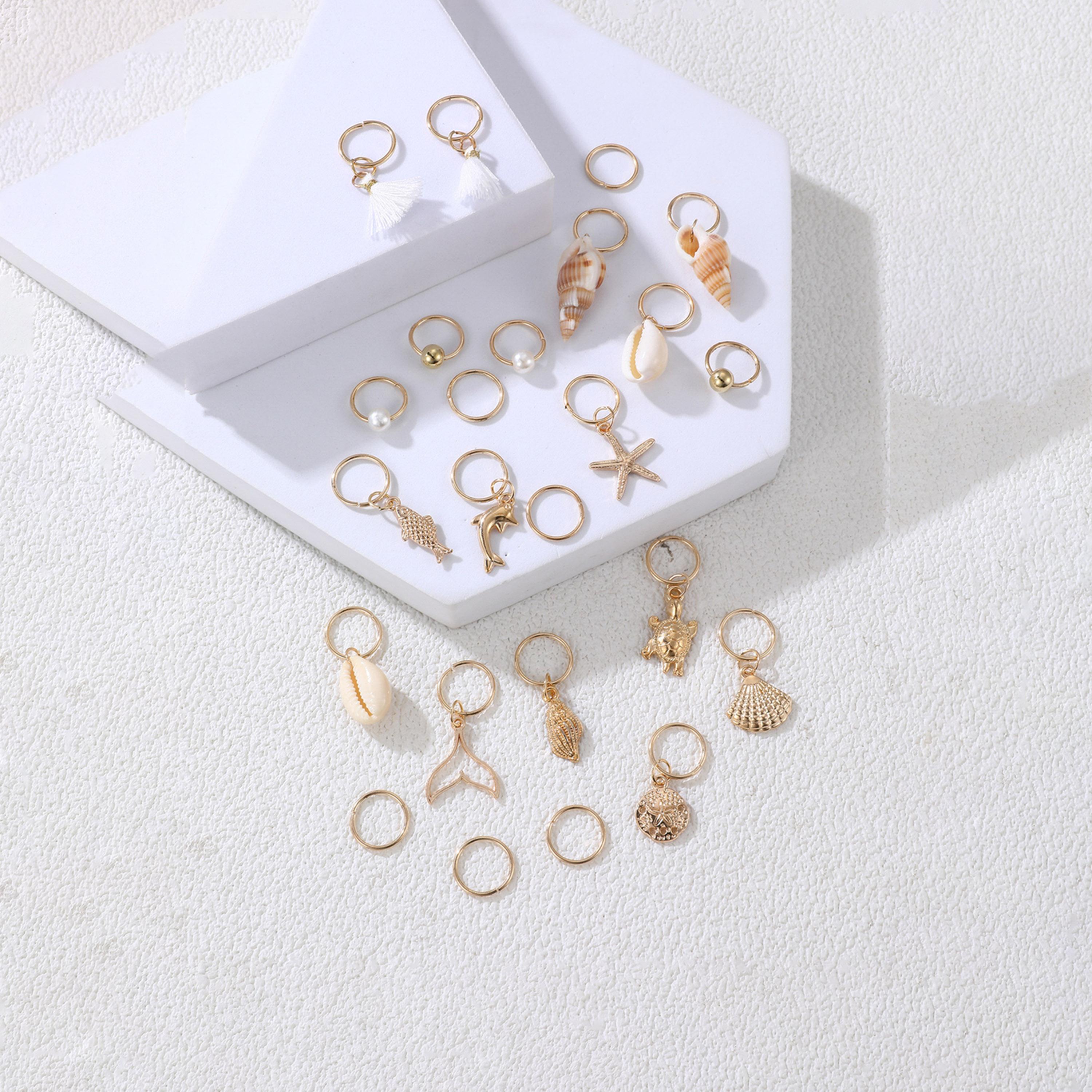تيك تو - طقم 24 حلقة شعر بطابع بحري-women-hairaccessories-others-image-3