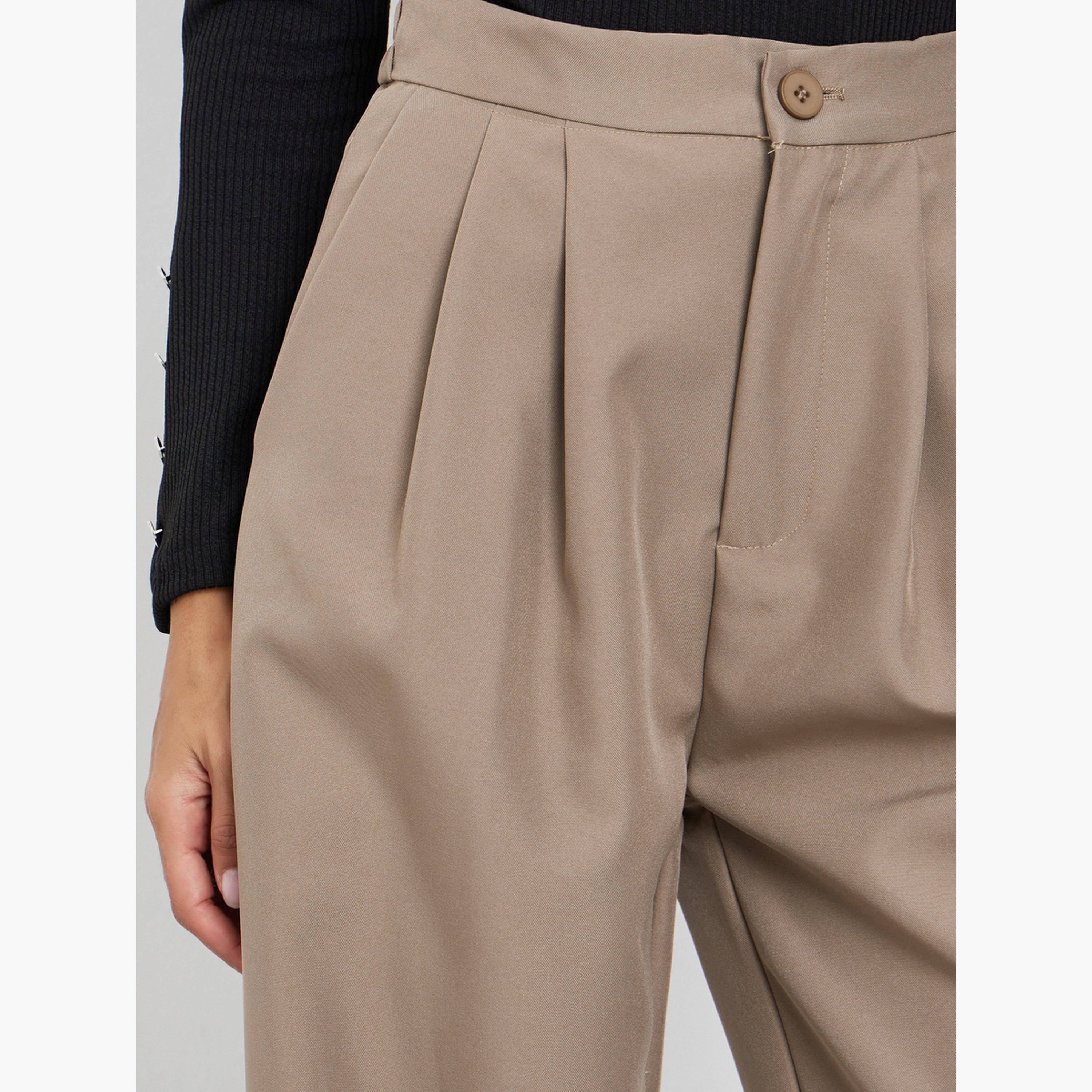 ستايلي - طقم بليزر وبنطال مفتوح من الأمام باللون البني للنساء-women-clothing-coordsets-image-5