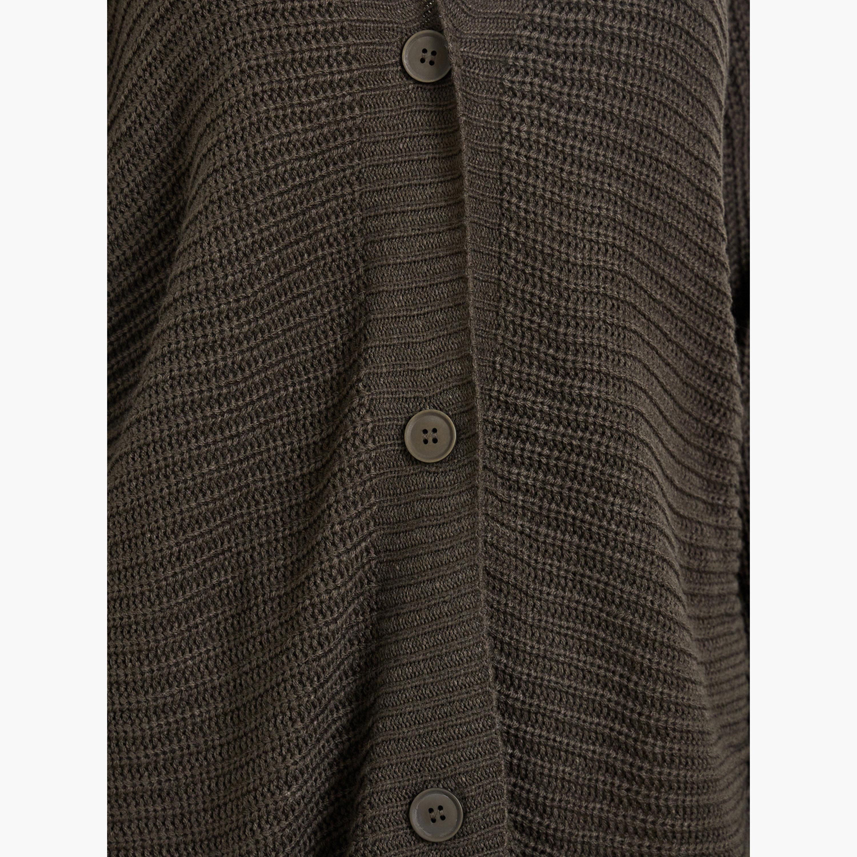 ستايلي - كارديغان نسائي بأكمام طويلة رقبة حرف V ومقاس واسع محبوك-women-winterwear-cardigansandjumpers-cardigans-image-3