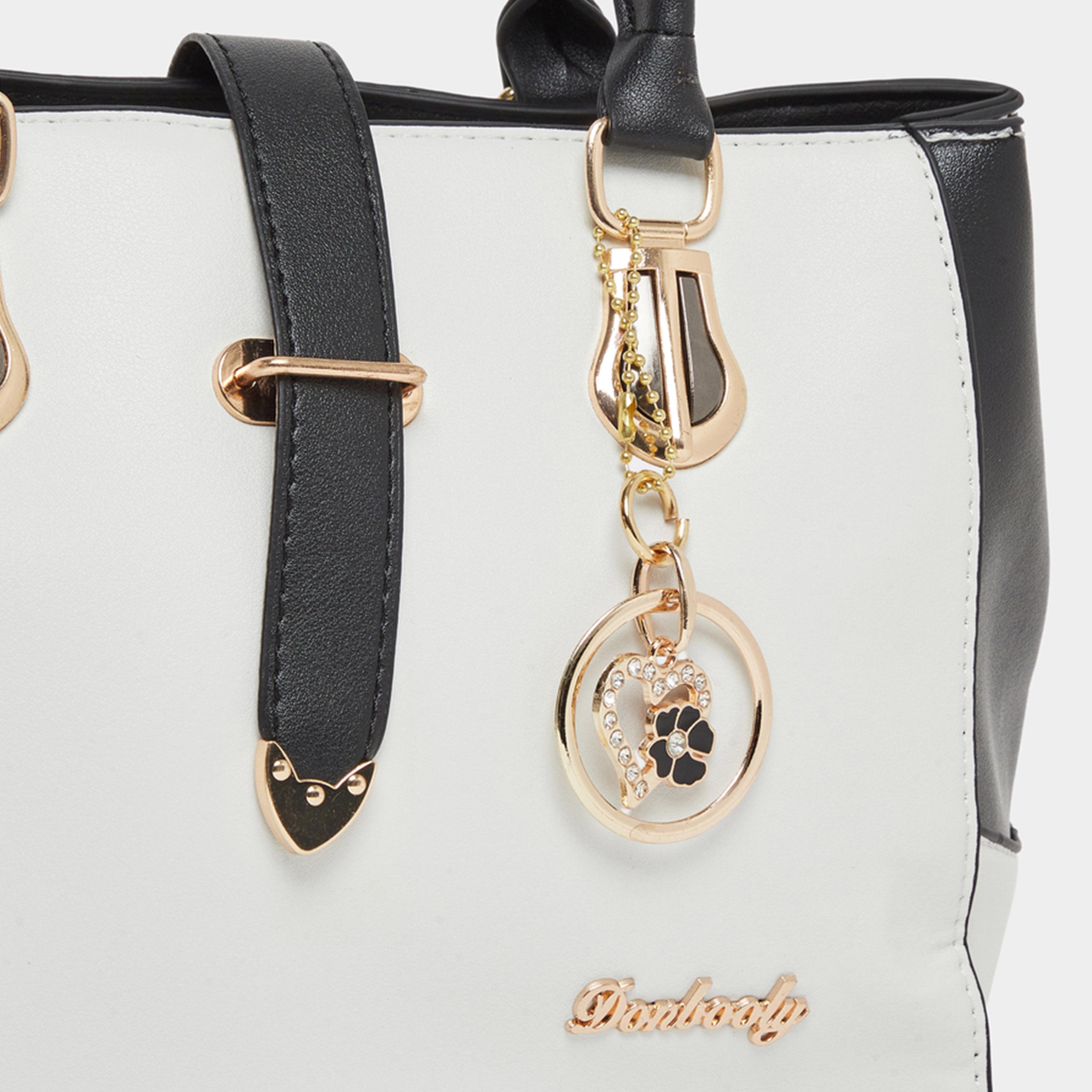Take Two White Color Block Handbag with Drop Charm-women-bagsandwallets-handbags-image-4