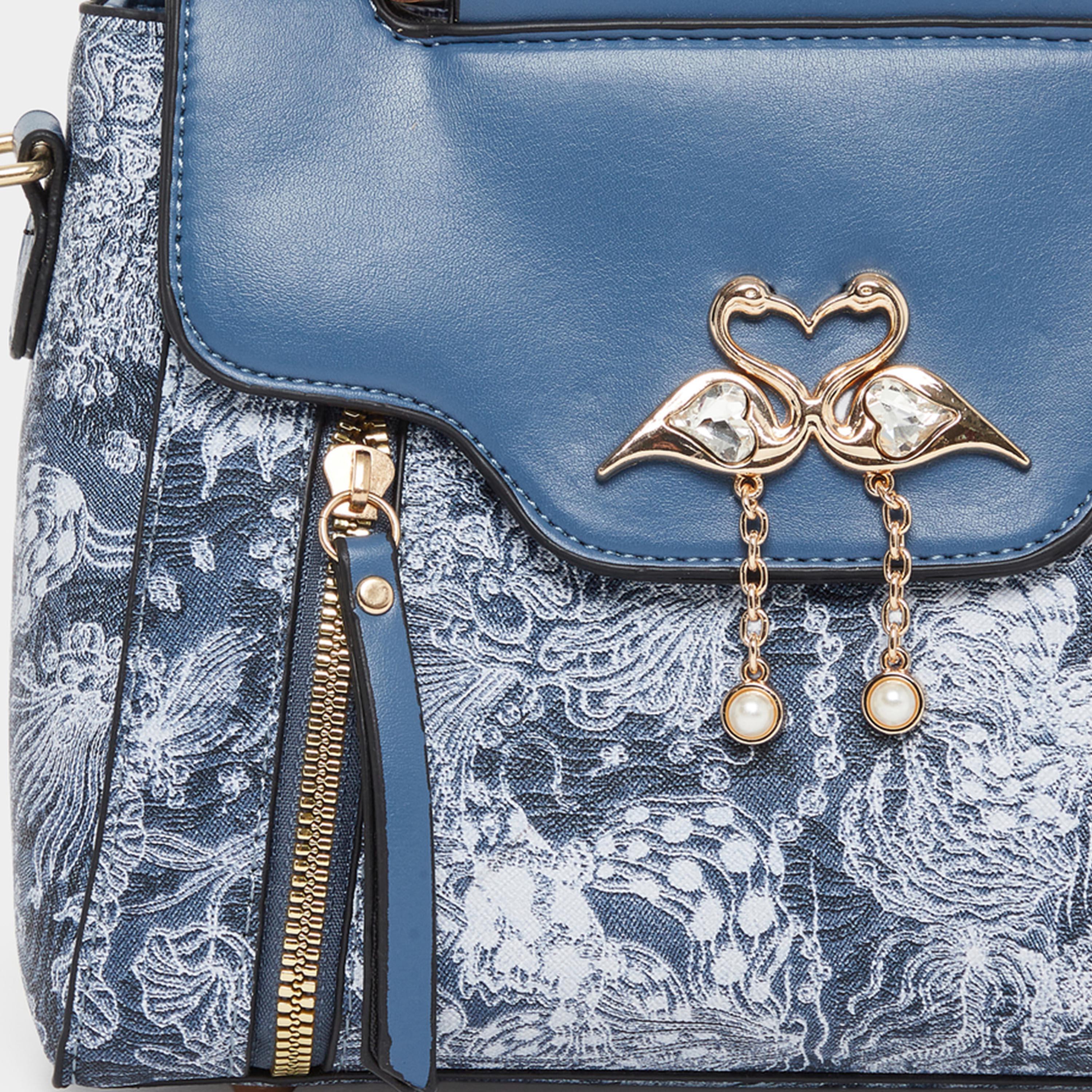 تيك تو - شنطة يد مزينة بزخارف البجعة الزرقاء-women-bagsandwallets-handbags-image-4