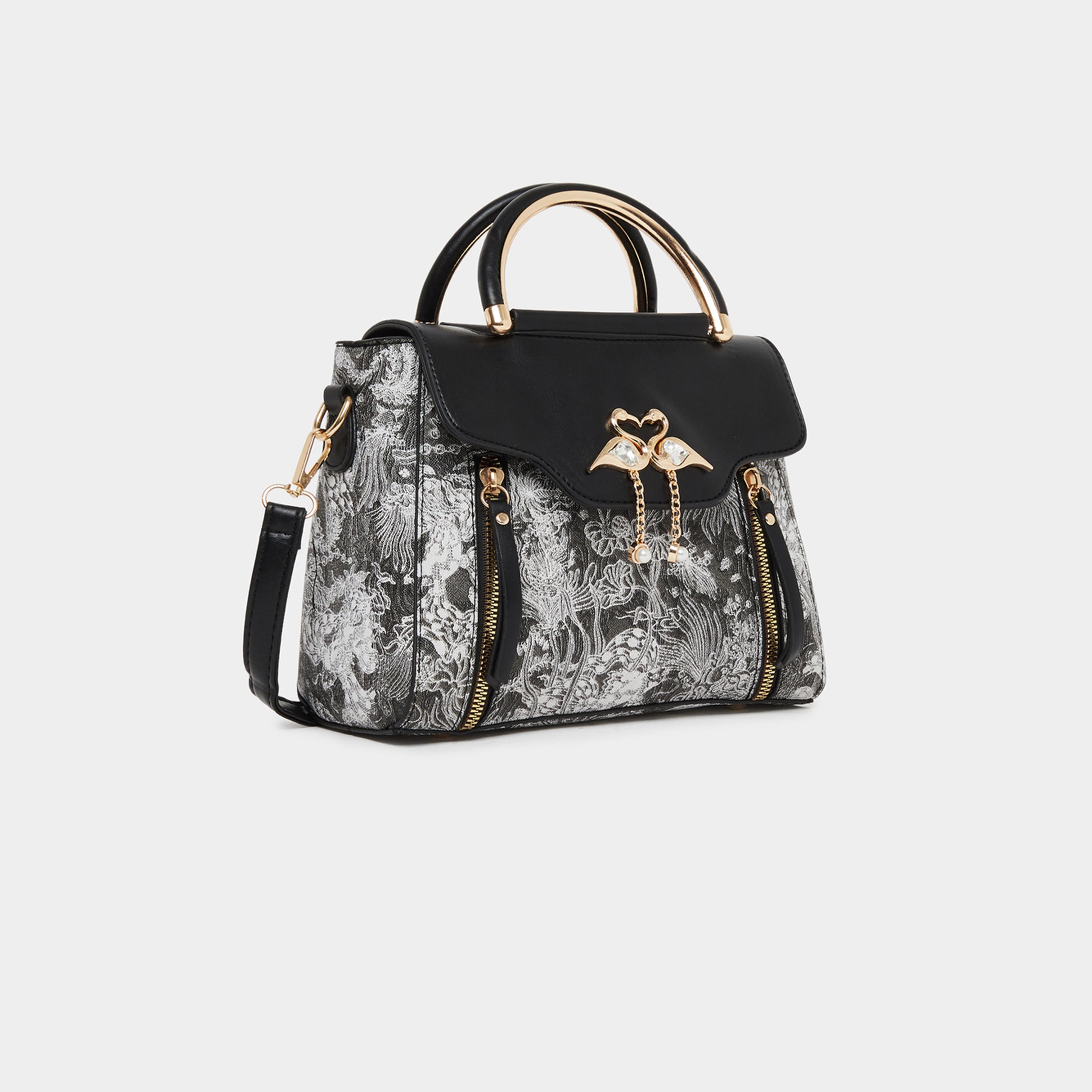Take Two Floral Pattern Handbag with Flap Charm-women-bagsandwallets-handbags-image-1