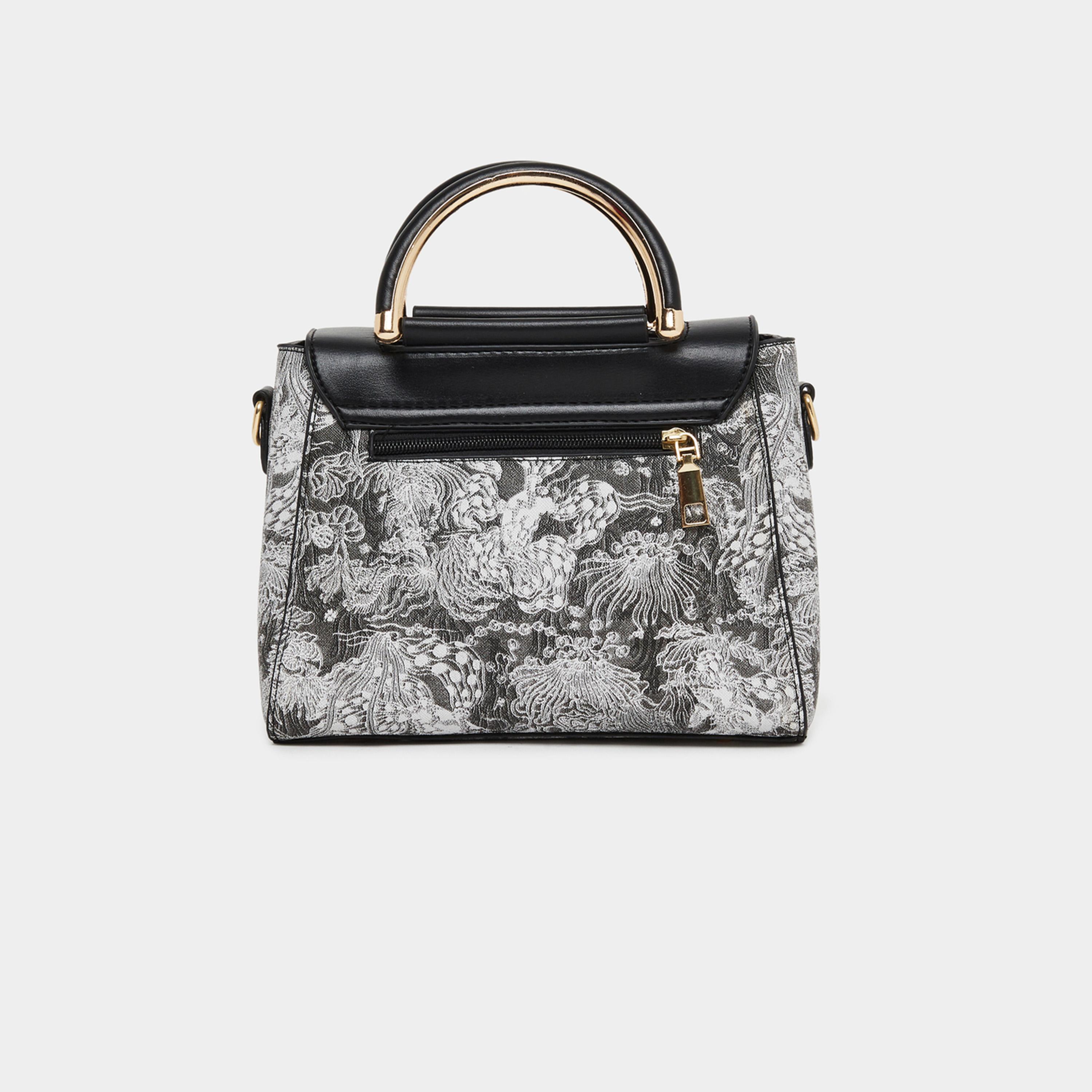 تيك تو - شنطة يد بنقشة زهور مع تعليقة قابل للطي-women-bagsandwallets-handbags-image-2