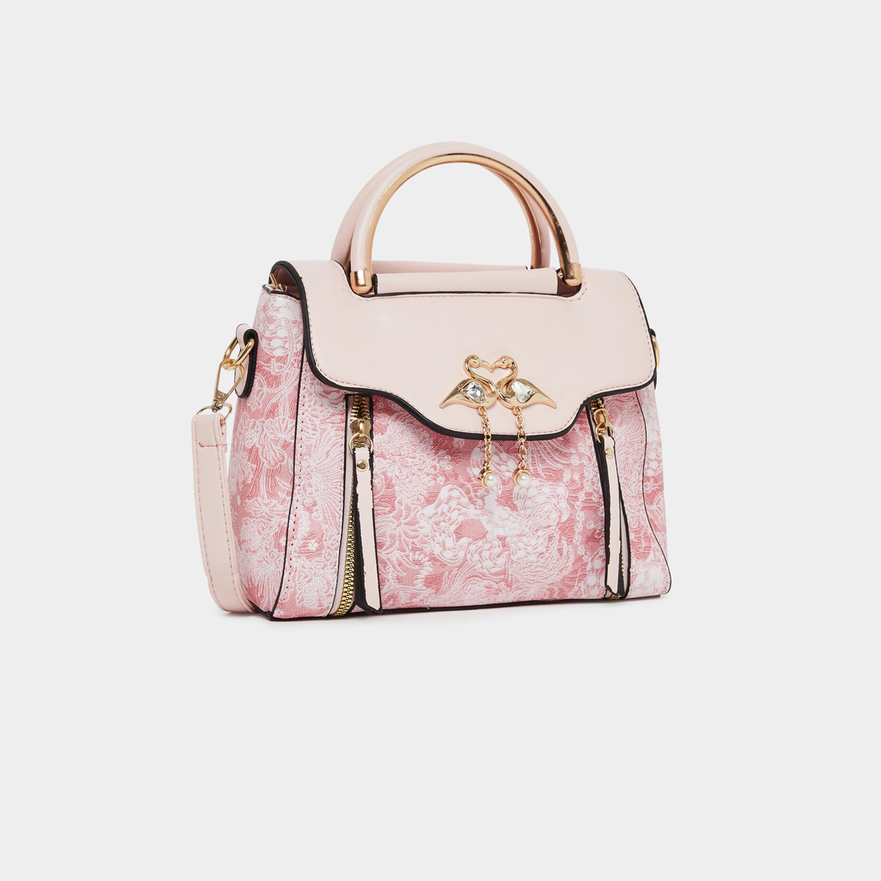تيك تو - شنطة يد بنقشة زهور مع تعليقة قابل للطي-women-bagsandwallets-handbags-image-1