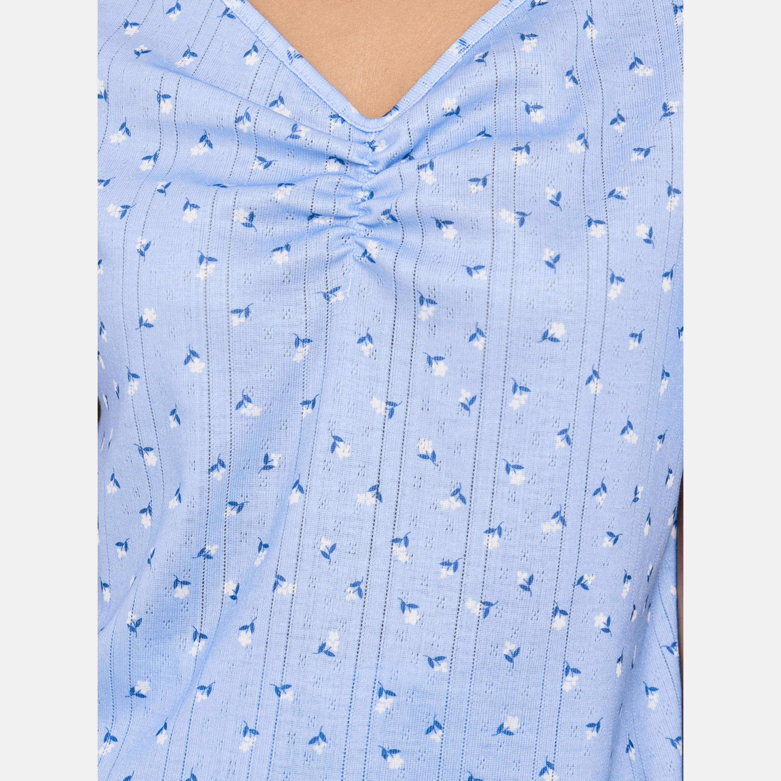 ستايلي - بيجاما بنقشة زهور ديتسي مع تي شيرت منسدل الكتفين وبنطال واسع الساق-women-clothing-nightwear-pyjamas-longsets-image-3