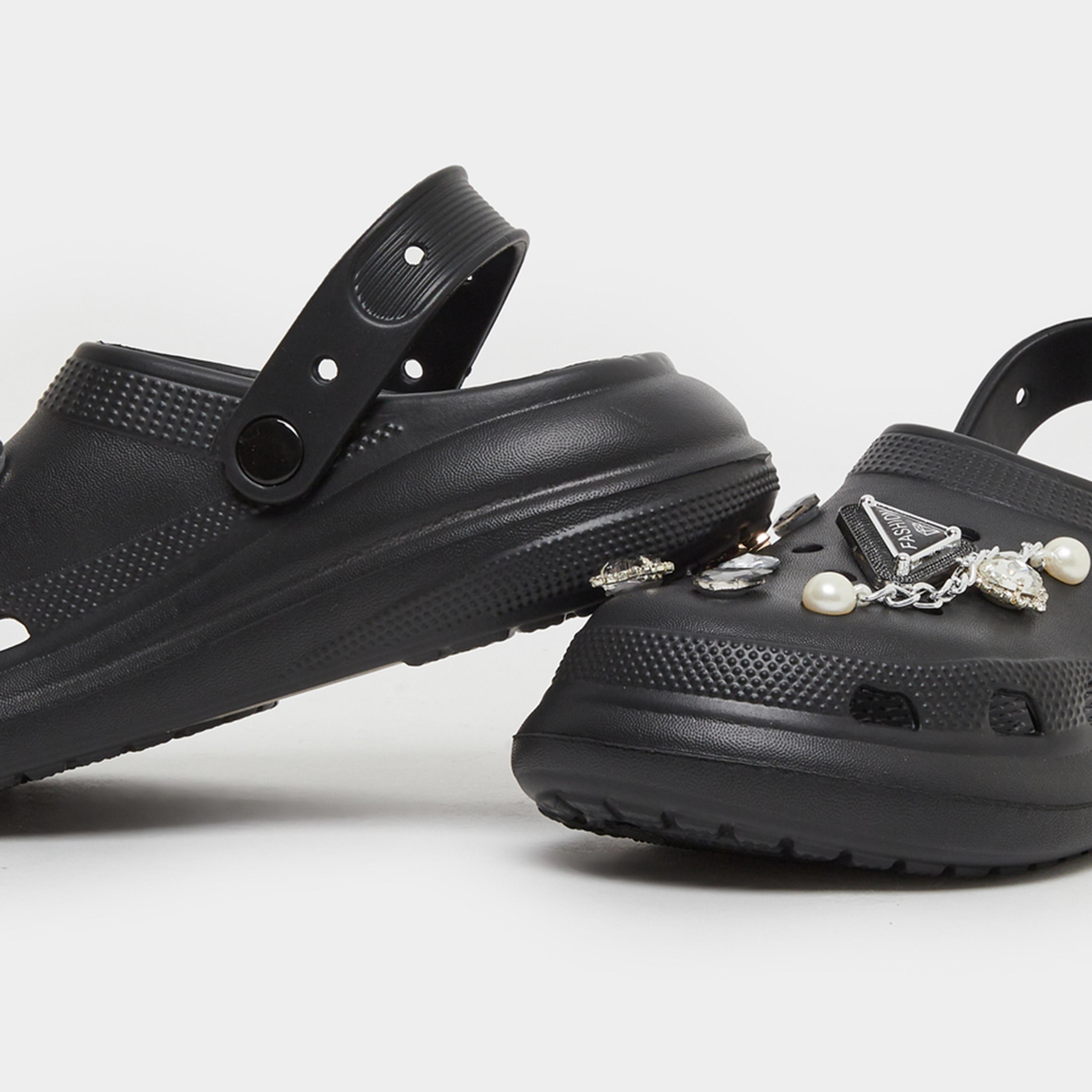 ستايلي - حذاء أسود مزخرف بمقدمة مستديرة للنساء-women-shoes-flats-slides-image-3