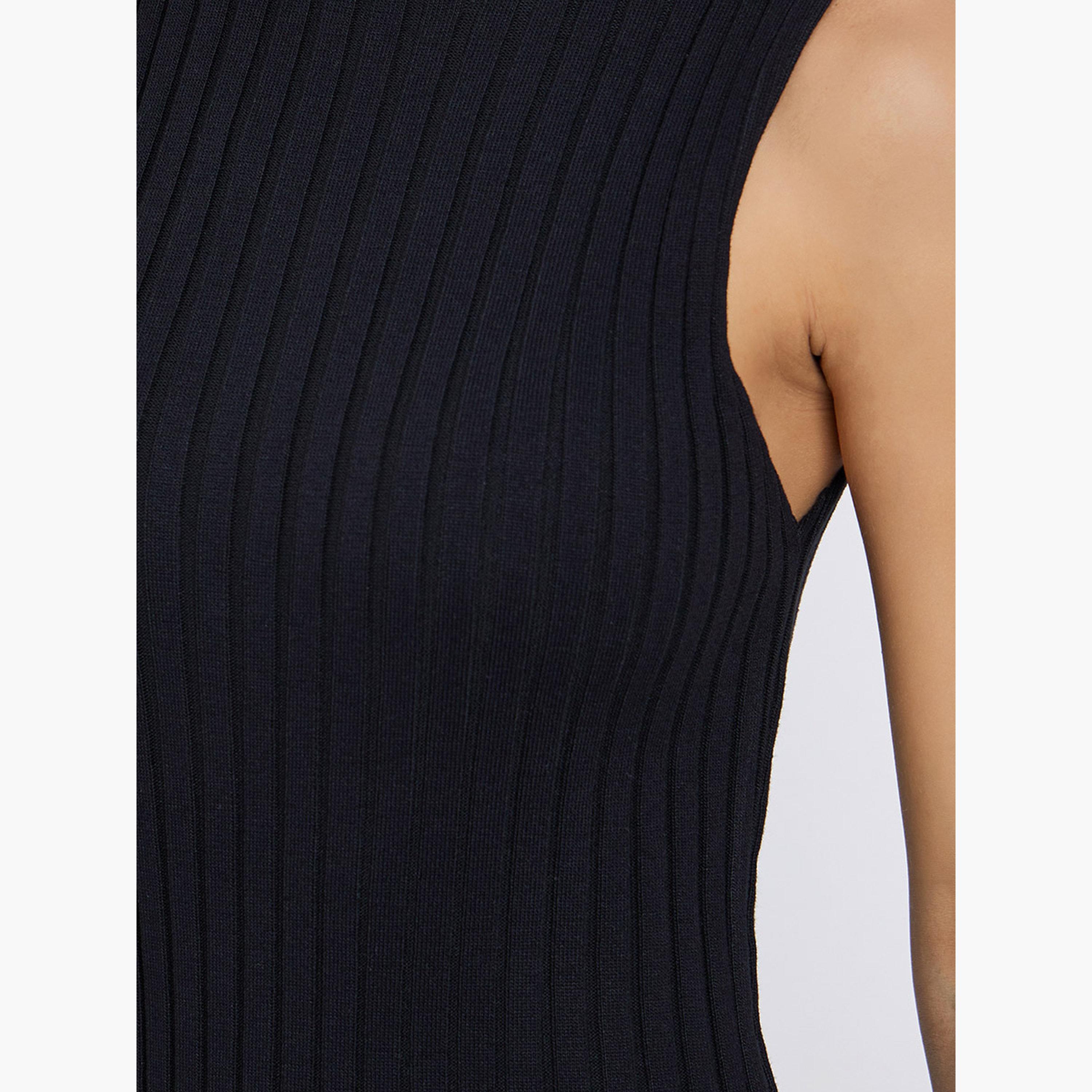 ستايلي - مجموعة من 3 قطع - بلوزة محبوكة مضلعة، كارديغان وبنطال-women-clothing-coordsets-image-6