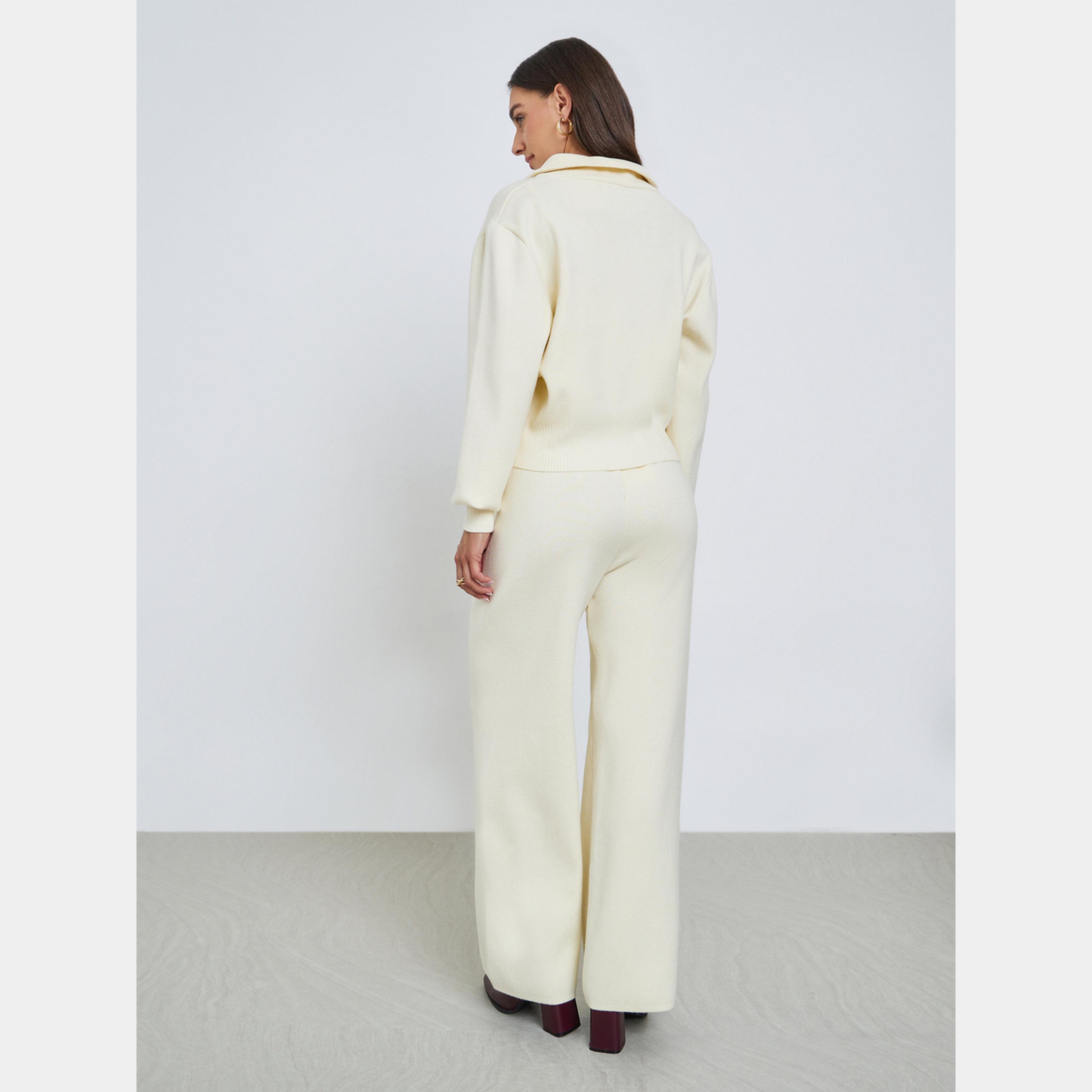 Styli Off White Knitted Sweater and Pants Co-ords-women-clothing-coordsets-image-5