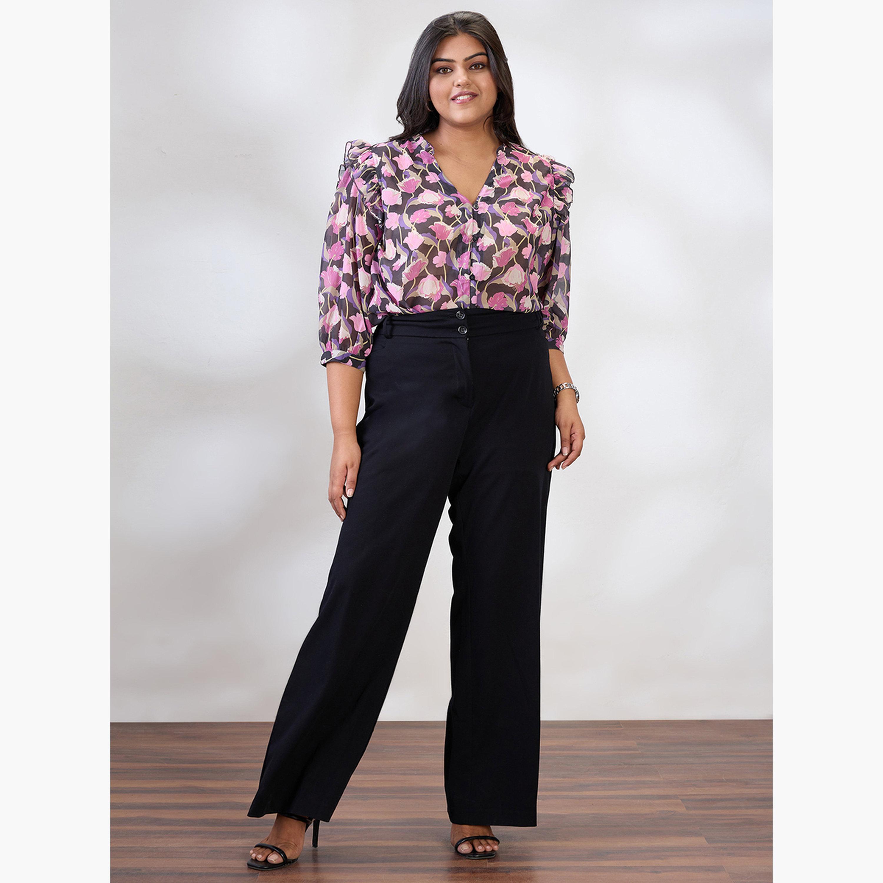 Globus X Styli Plus Size Floral Print Puff Sleeve Blouse-women-clothing-shirtsandblouses-blouses-image-5