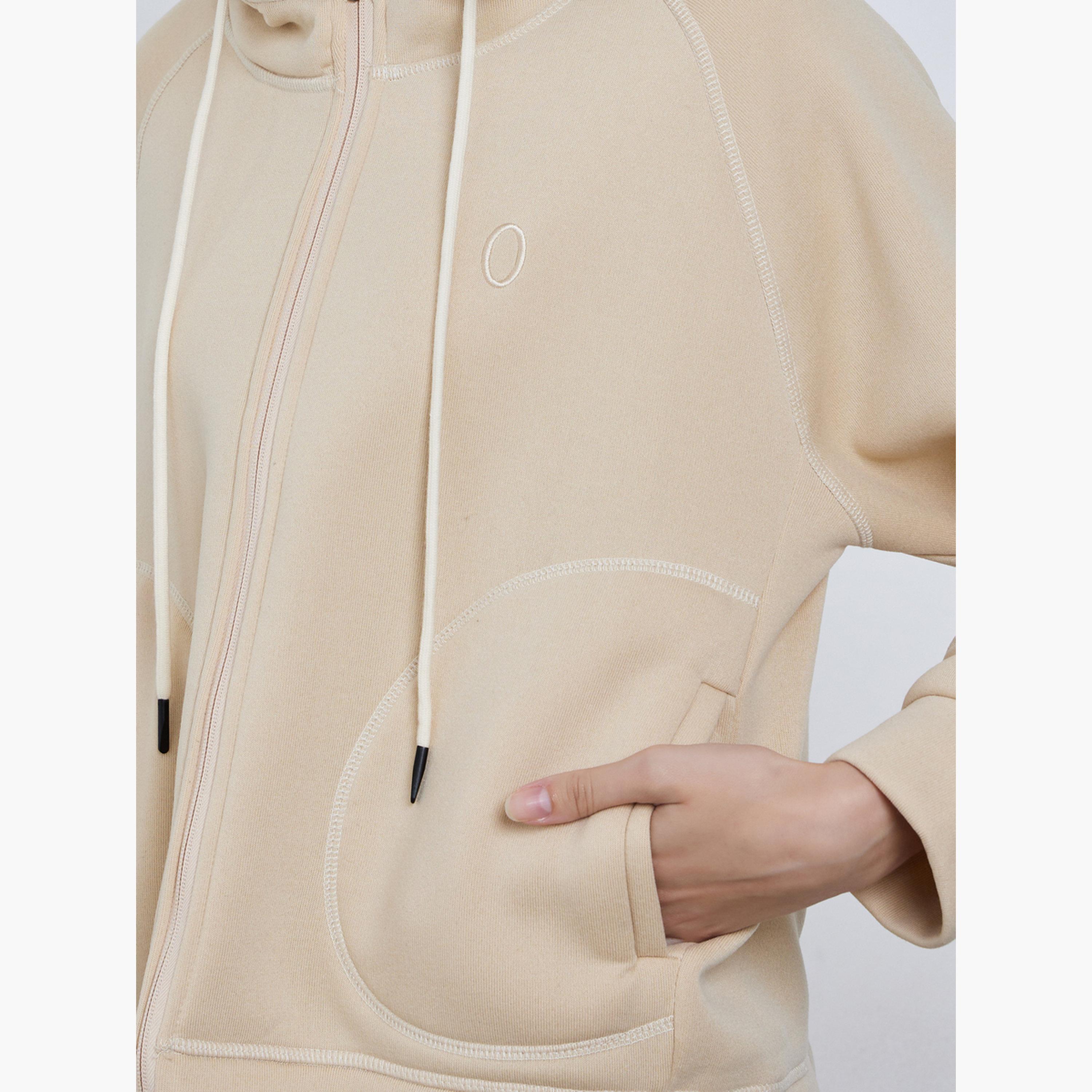 ستايلي - جاكيت بيج بغطاء رأس وسحاب مع خياطة متشابكة-women-winterwear-coatsandjackets-jackets-image-5
