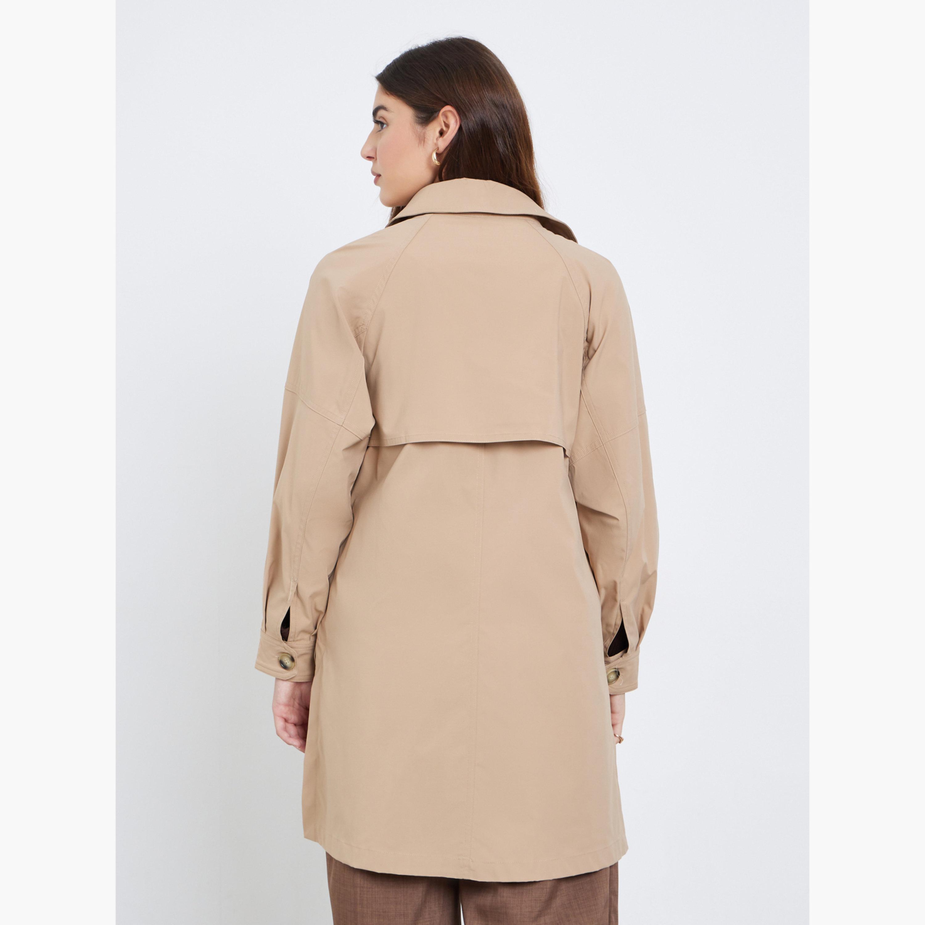 ستايلي - معطف ترنش بيج طويل بأزرار-women-winterwear-coatsandjackets-coats-image-4