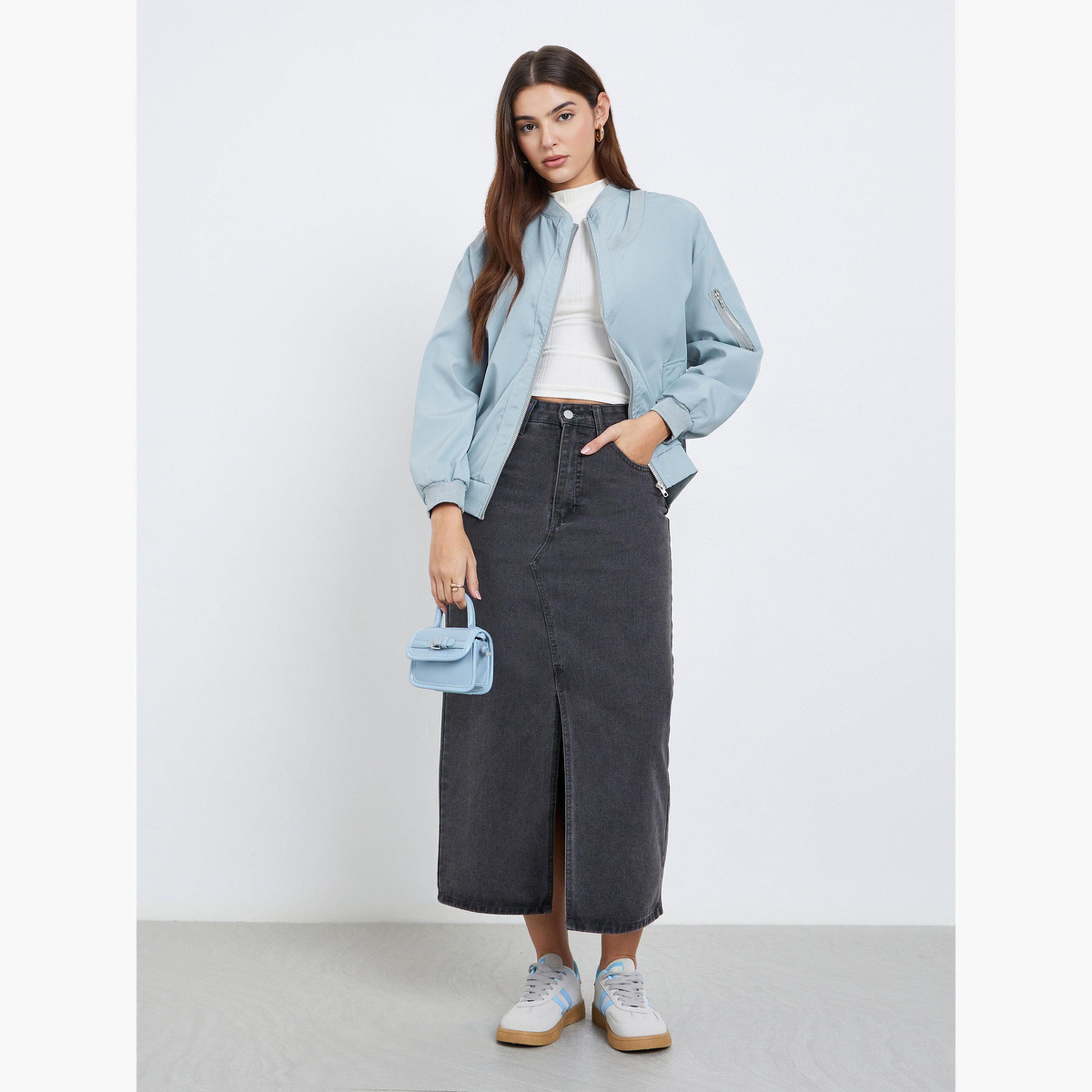 ستايلي - سترة زرقاء بسحاب كامل-women-winterwear-coatsandjackets-jackets-image-2
