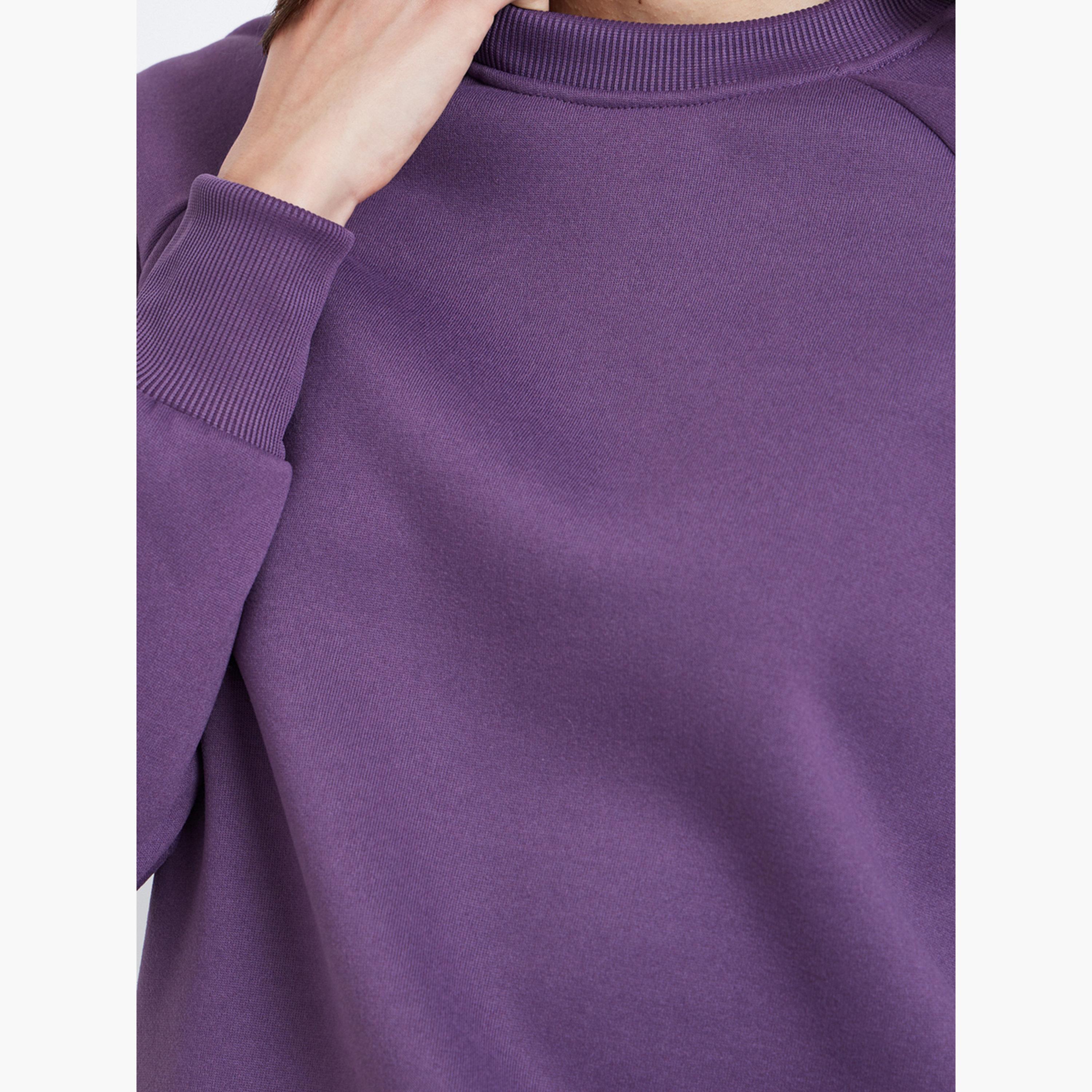 ستايلي - طقم سويت شيرت وبنطال رياضي بنفسجي اللون للنساء-women-clothing-coordsets-image-6