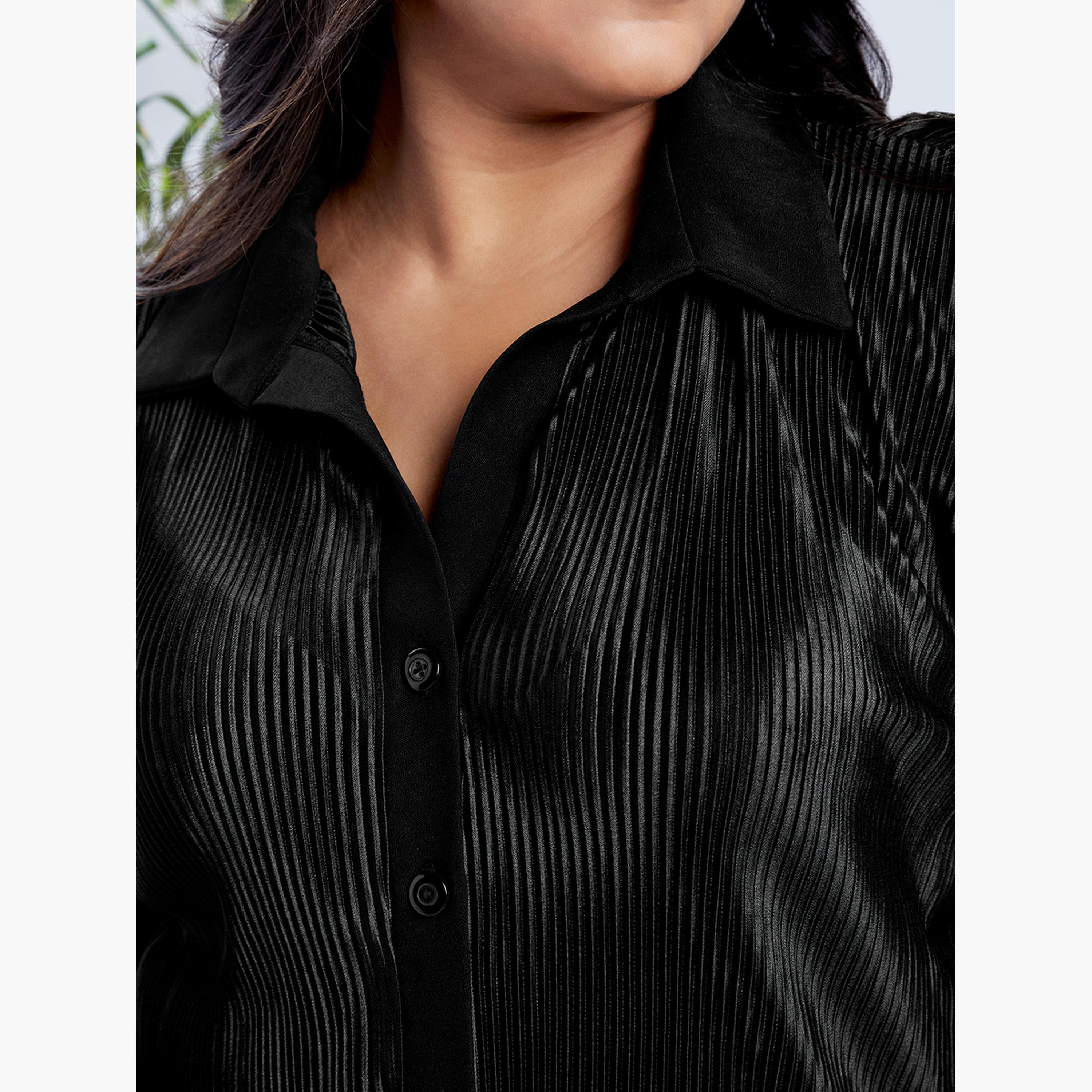 غلوبوس × ستايلي - طقم شورت وبنطال أسود بأزرار حجم كبير-women-clothing-coordsets-image-4