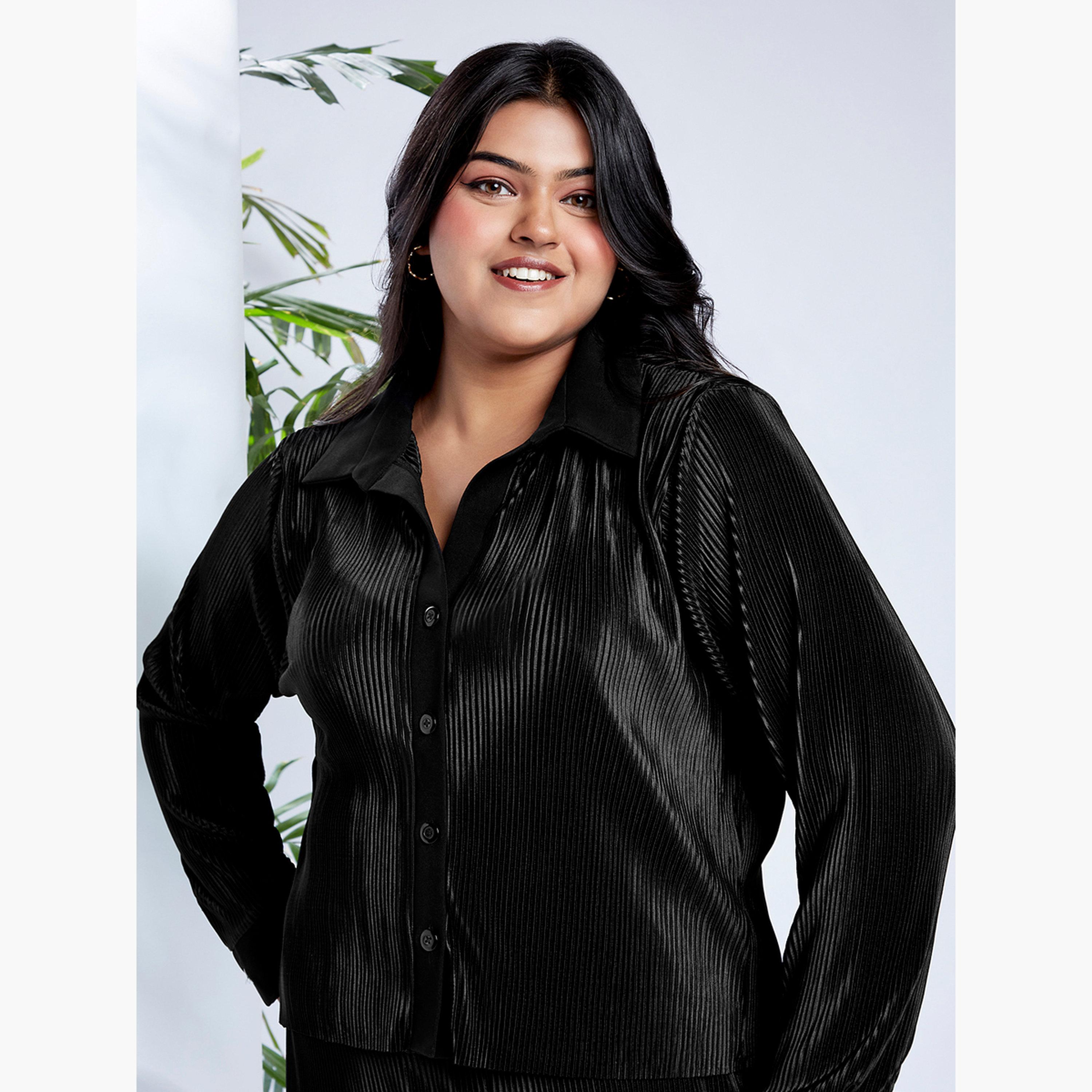 غلوبوس × ستايلي - طقم شورت وبنطال أسود بأزرار حجم كبير-women-clothing-coordsets-image-6