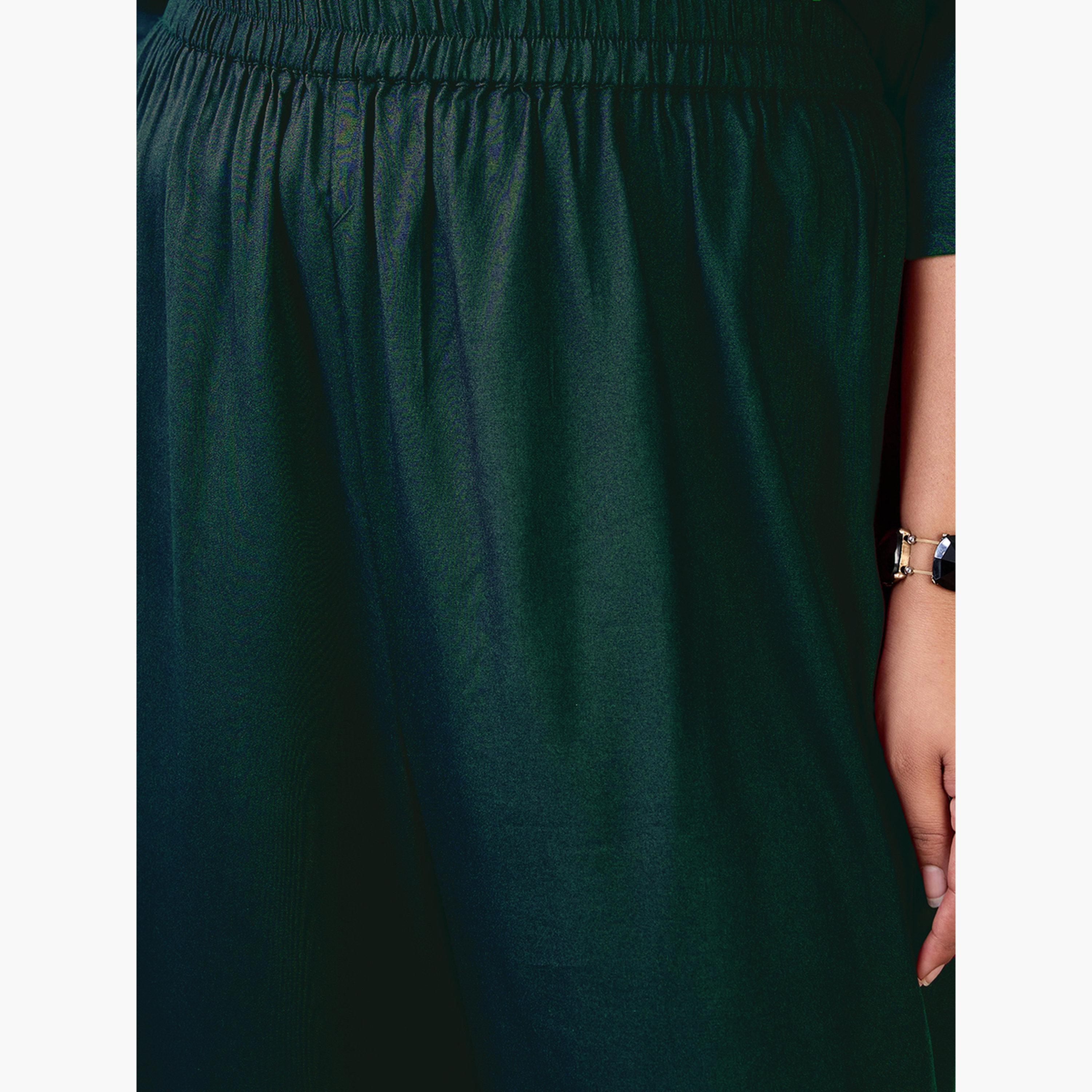 Globus X Styli Plus Size Women Green Top and Trousers Co-Ords-women-clothing-coordsets-image-5