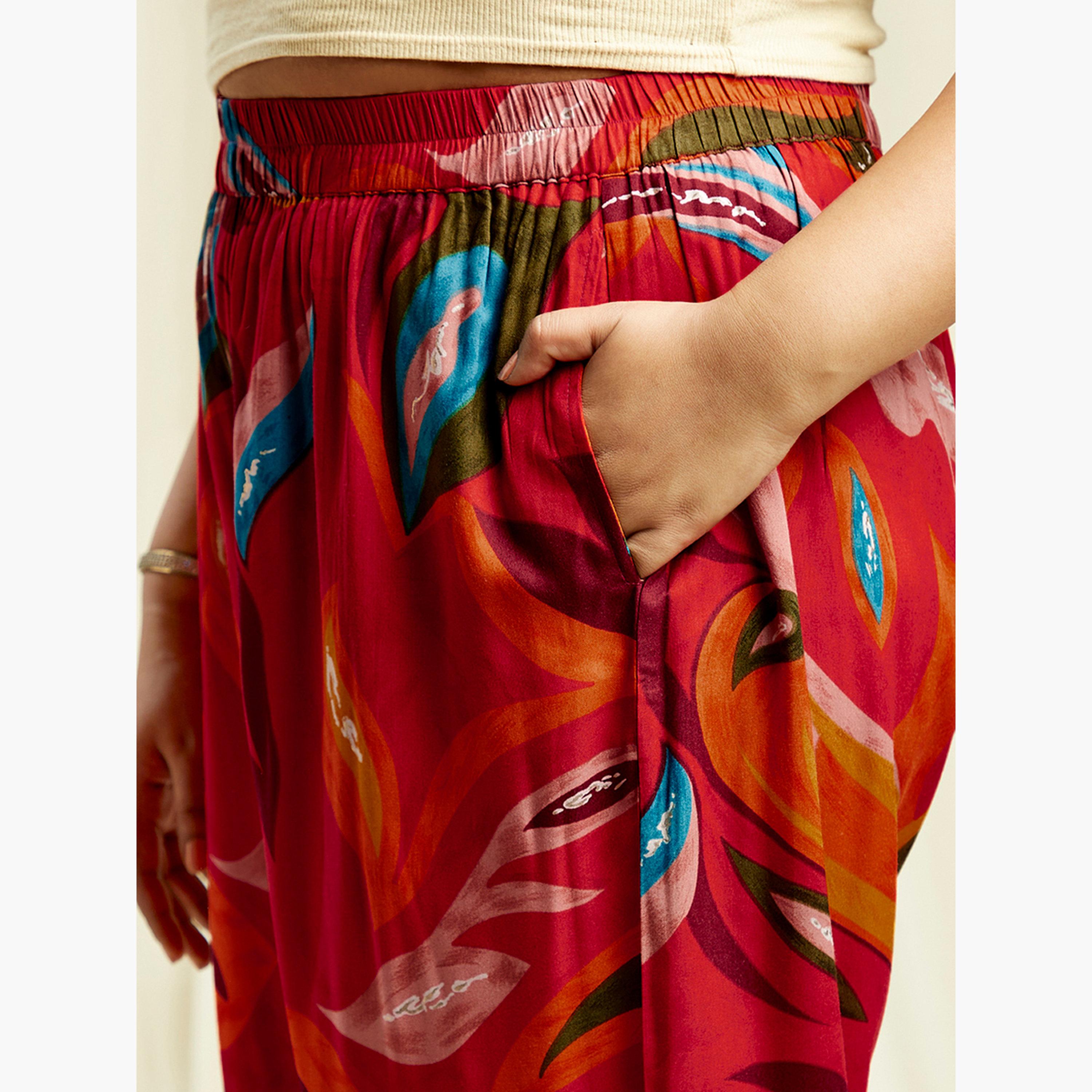 Globus X Styli Plus Size Abstract Print Shirt and Pants Co-Ords-women-clothing-coordsets-image-5