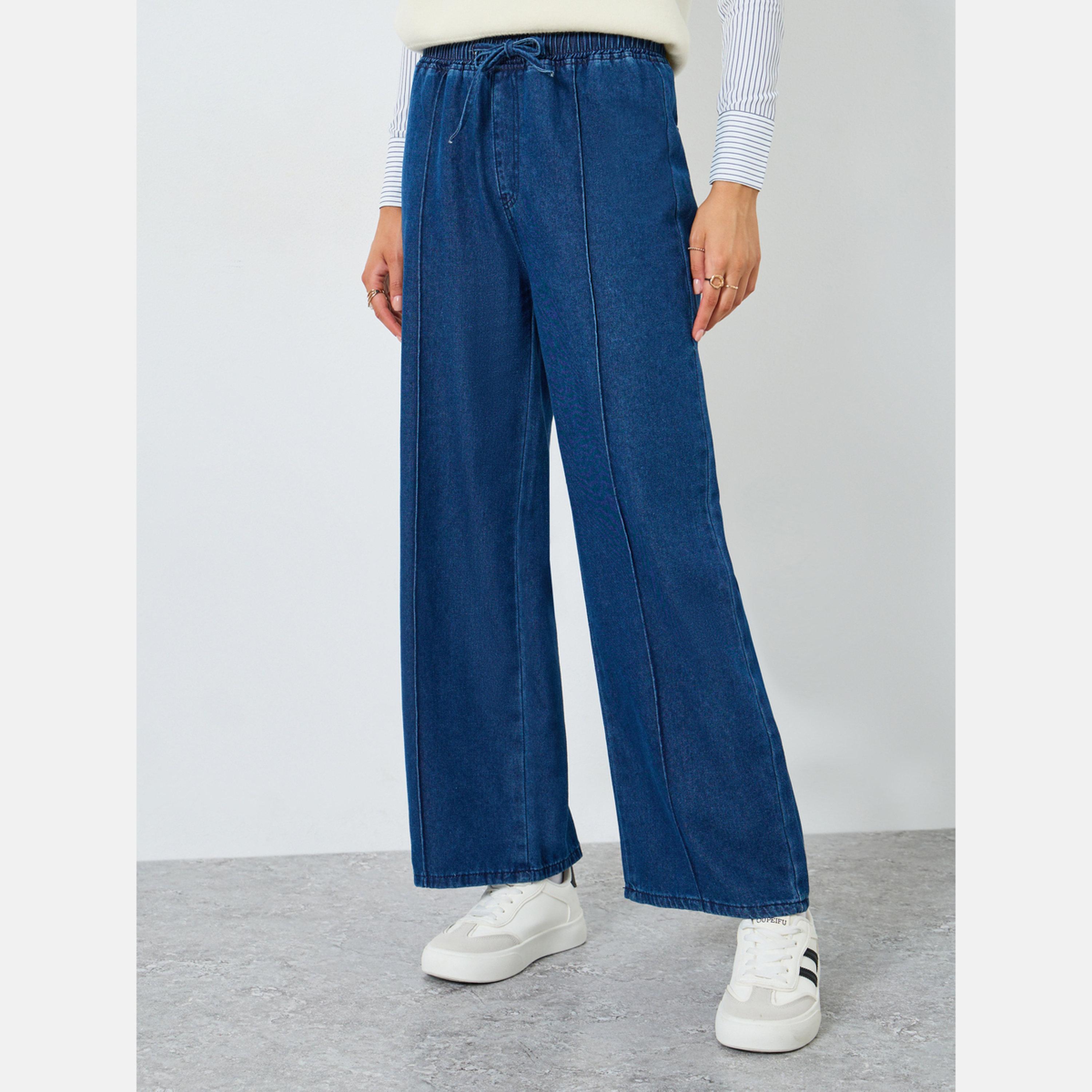 Styli High Rise Wide Leg Jeans-women-clothing-bottoms-jeans-image-1