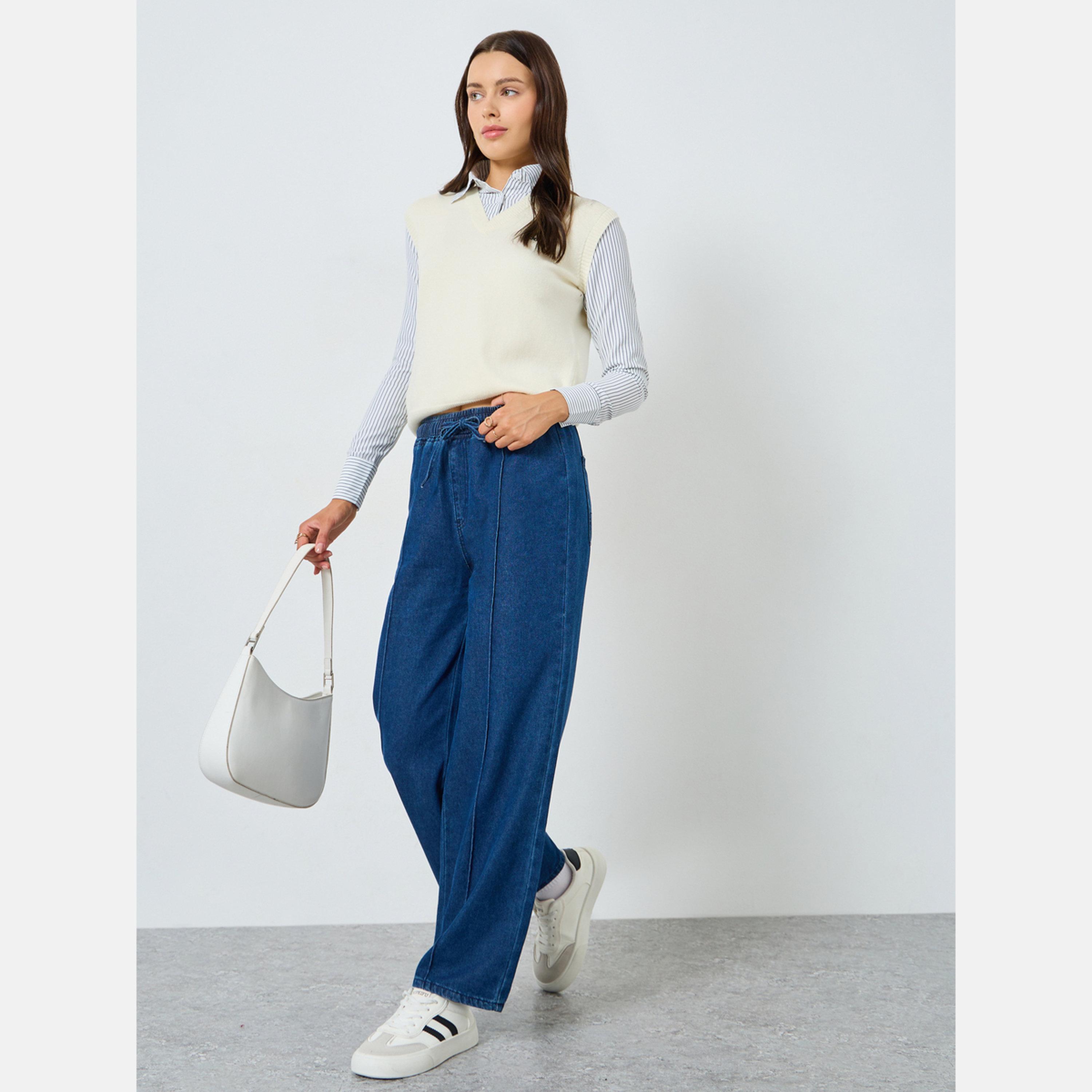 Styli High Rise Wide Leg Jeans-women-clothing-bottoms-jeans-image-2