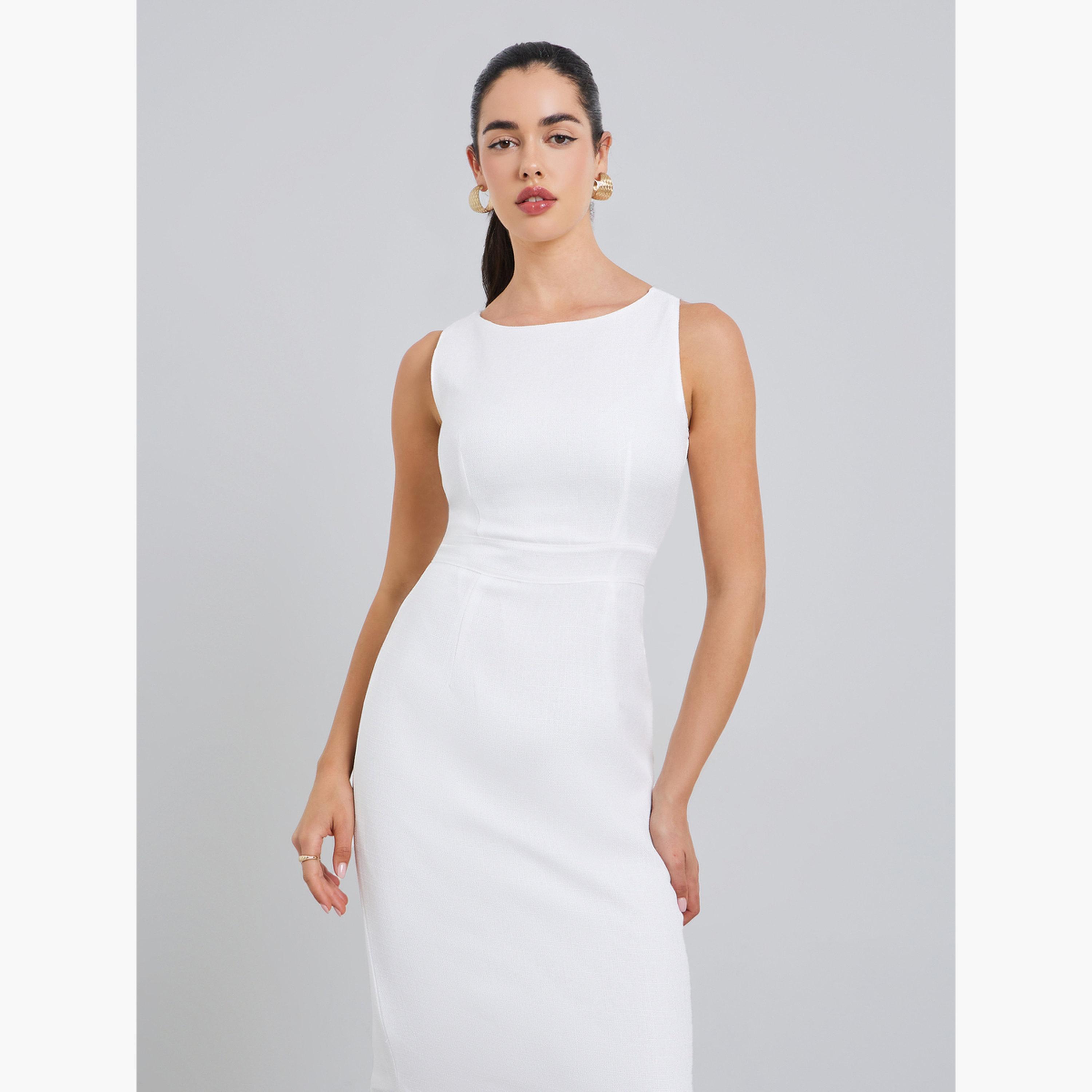 Styli Women White Lace Mermaid Maxi Dress-women-clothing-dresses-image-2