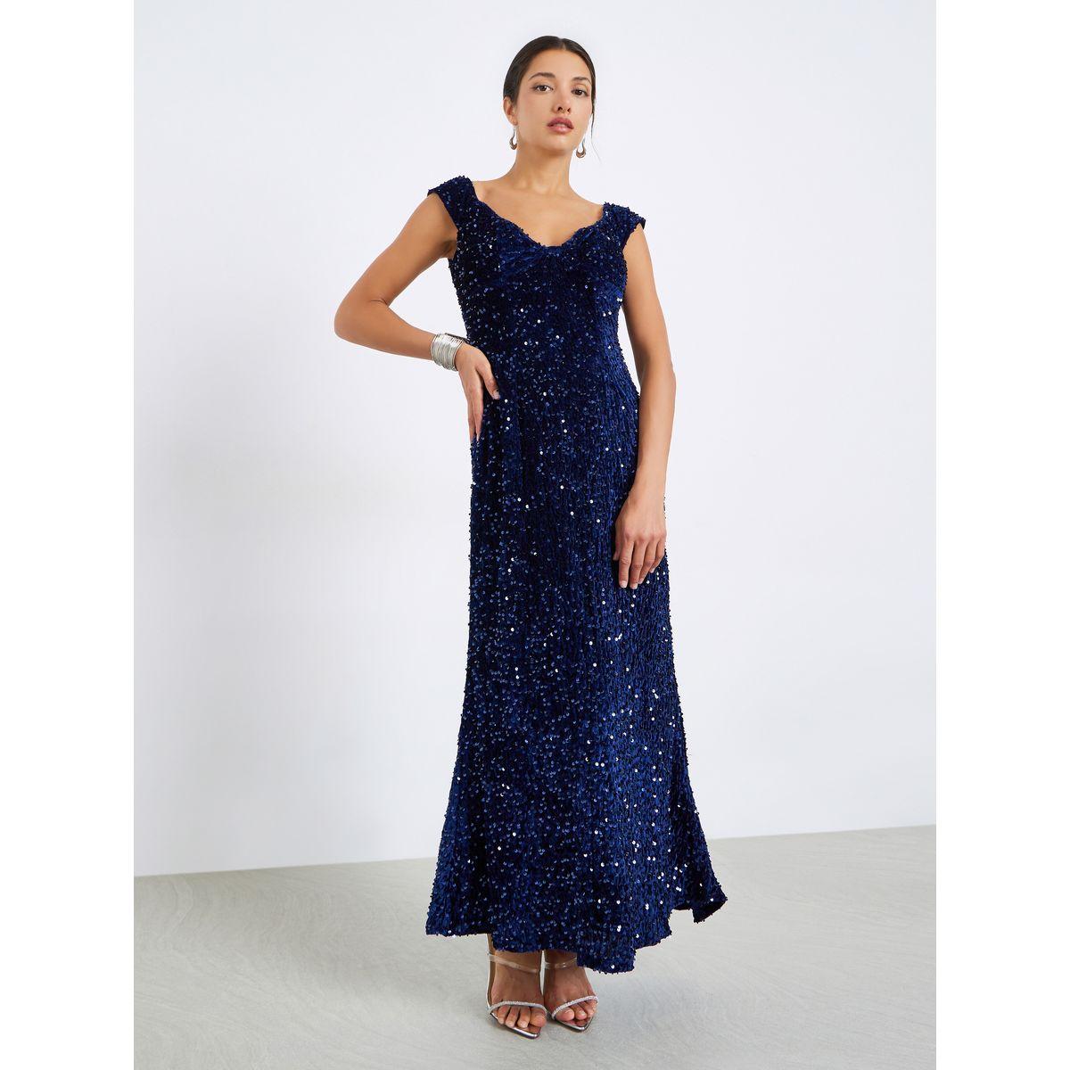 Styli Women Sequin Sleeveless Maxi Evening Dress-women-clothing-dresses-image-1