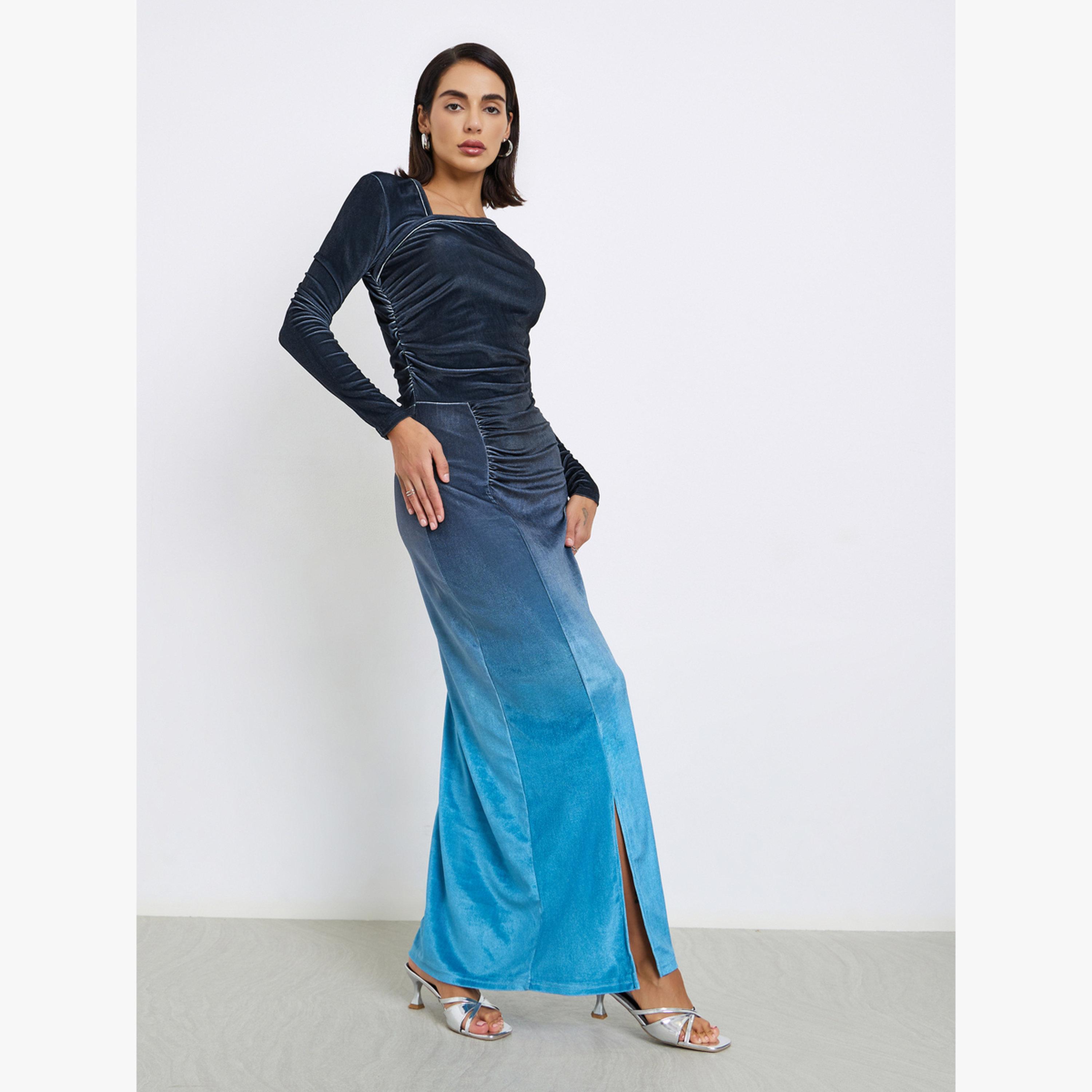 فستان سهرة طويل مخمل متدرج اللون-women-clothing-dresses-image-1