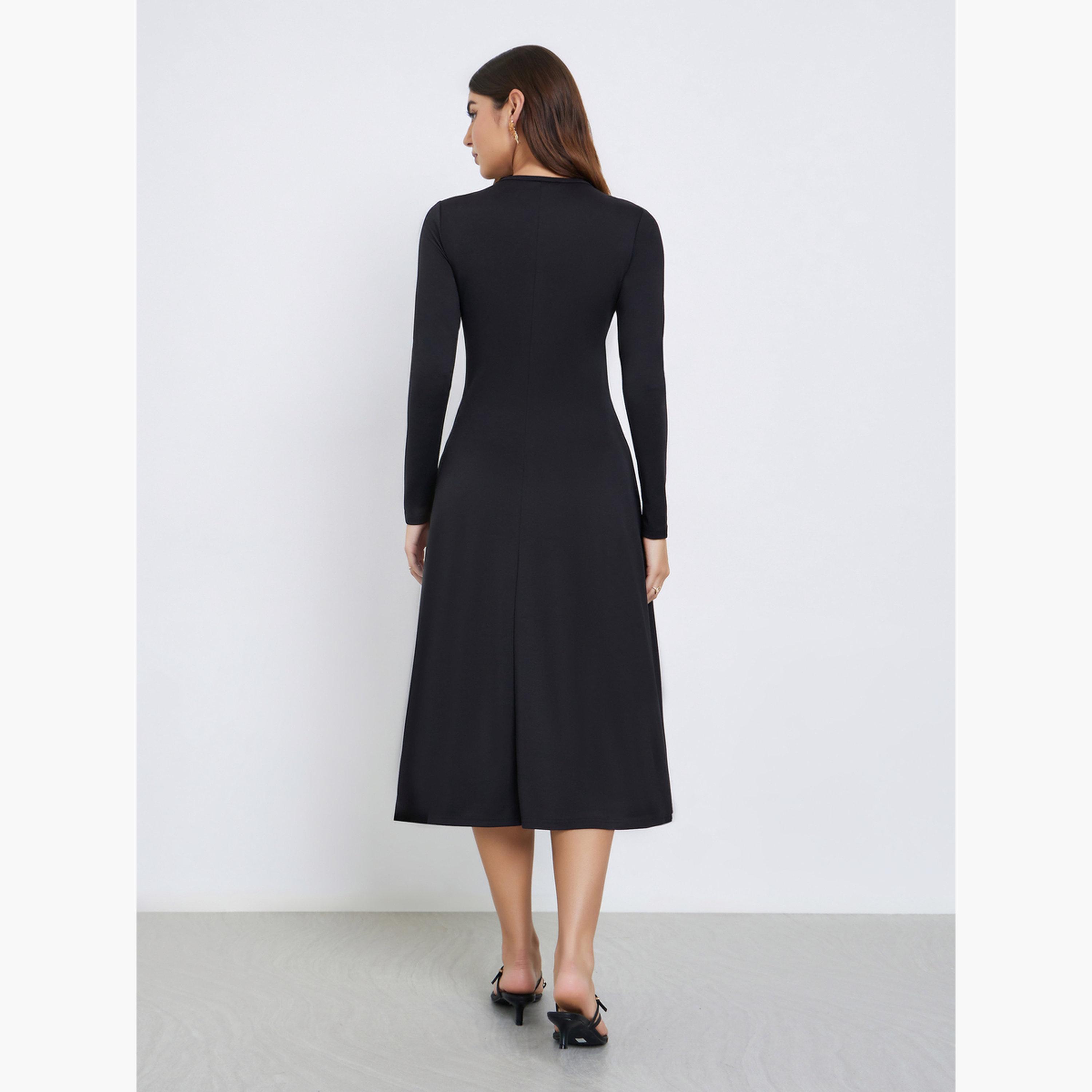 Styli Tie-Dye Pleated A-Line Midi Dress-women-clothing-dresses-image-4