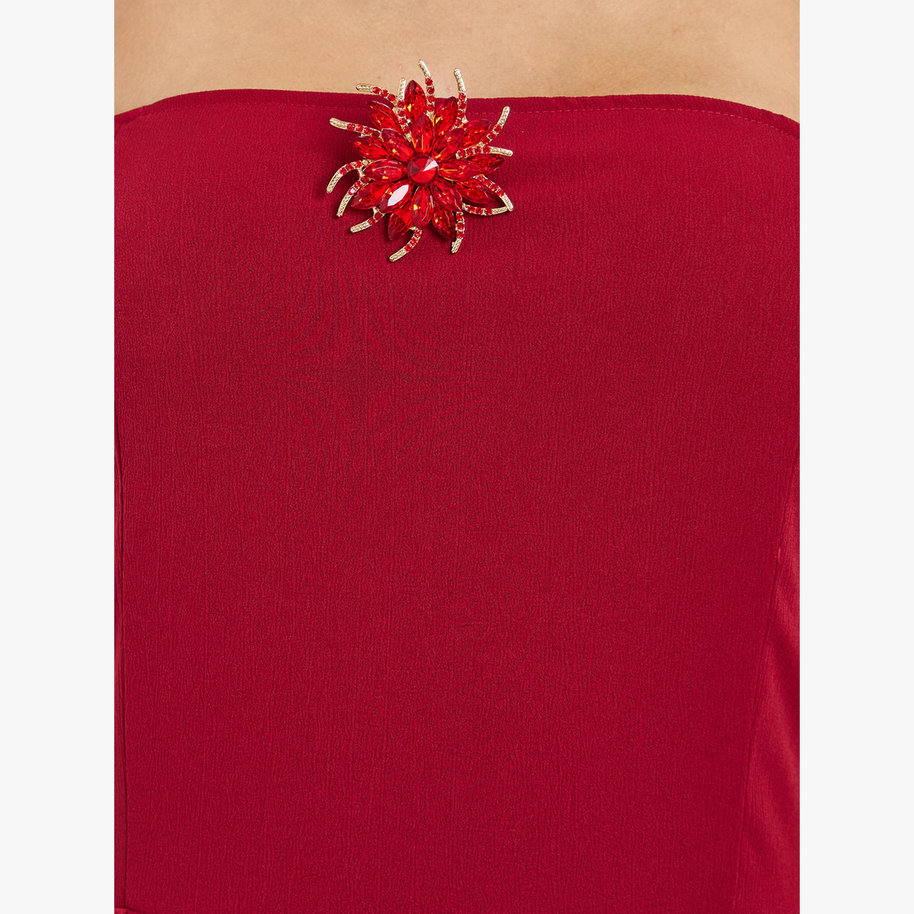 فستان ميدي باردو بتفاصيل بروش-women-clothing-dresses-image-5