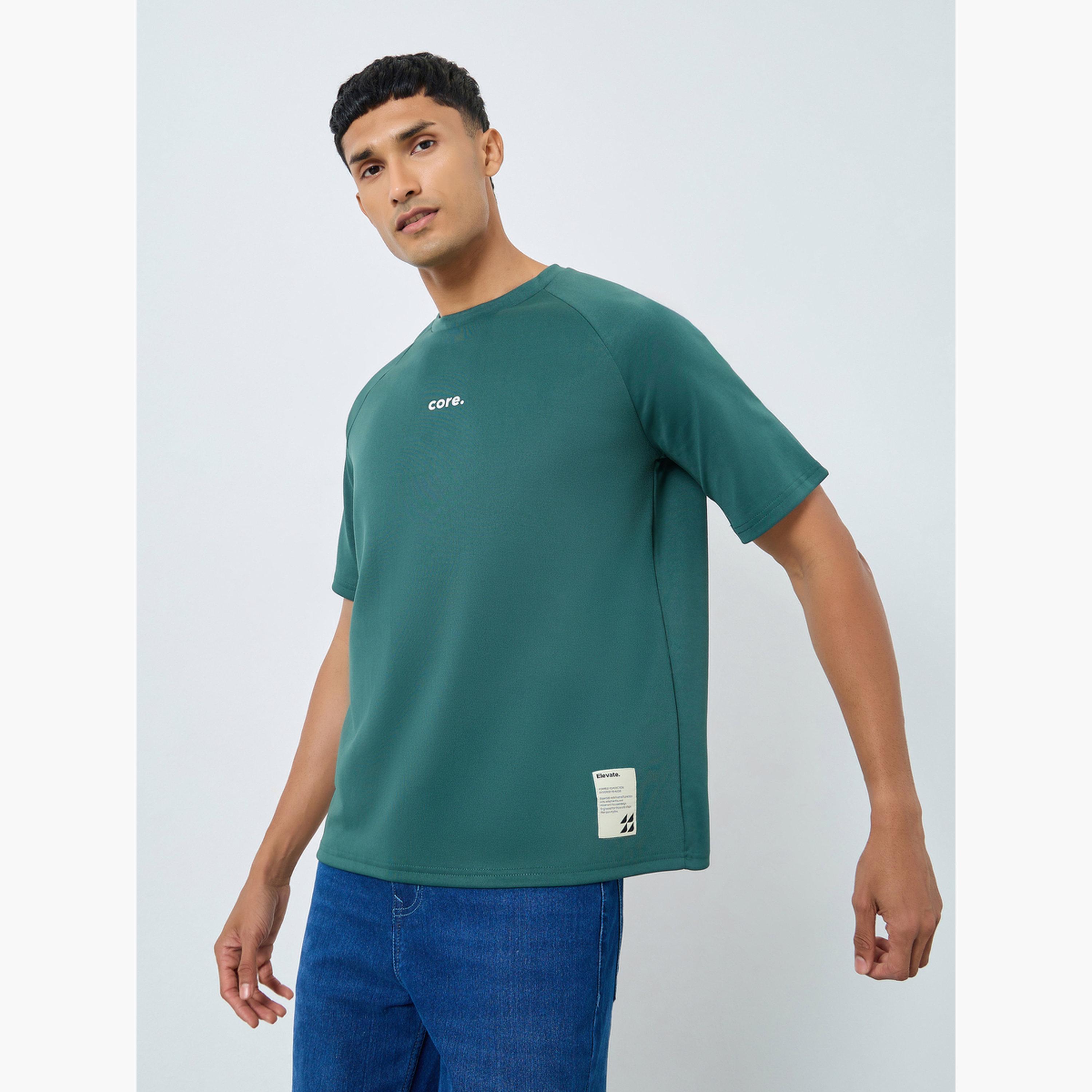 ستايلي - تي شيرت جيرسي ثقيل بطباعة بسيطة مقاس واسع-men-clothing-tshirtsandpolos-tshirts-image-1