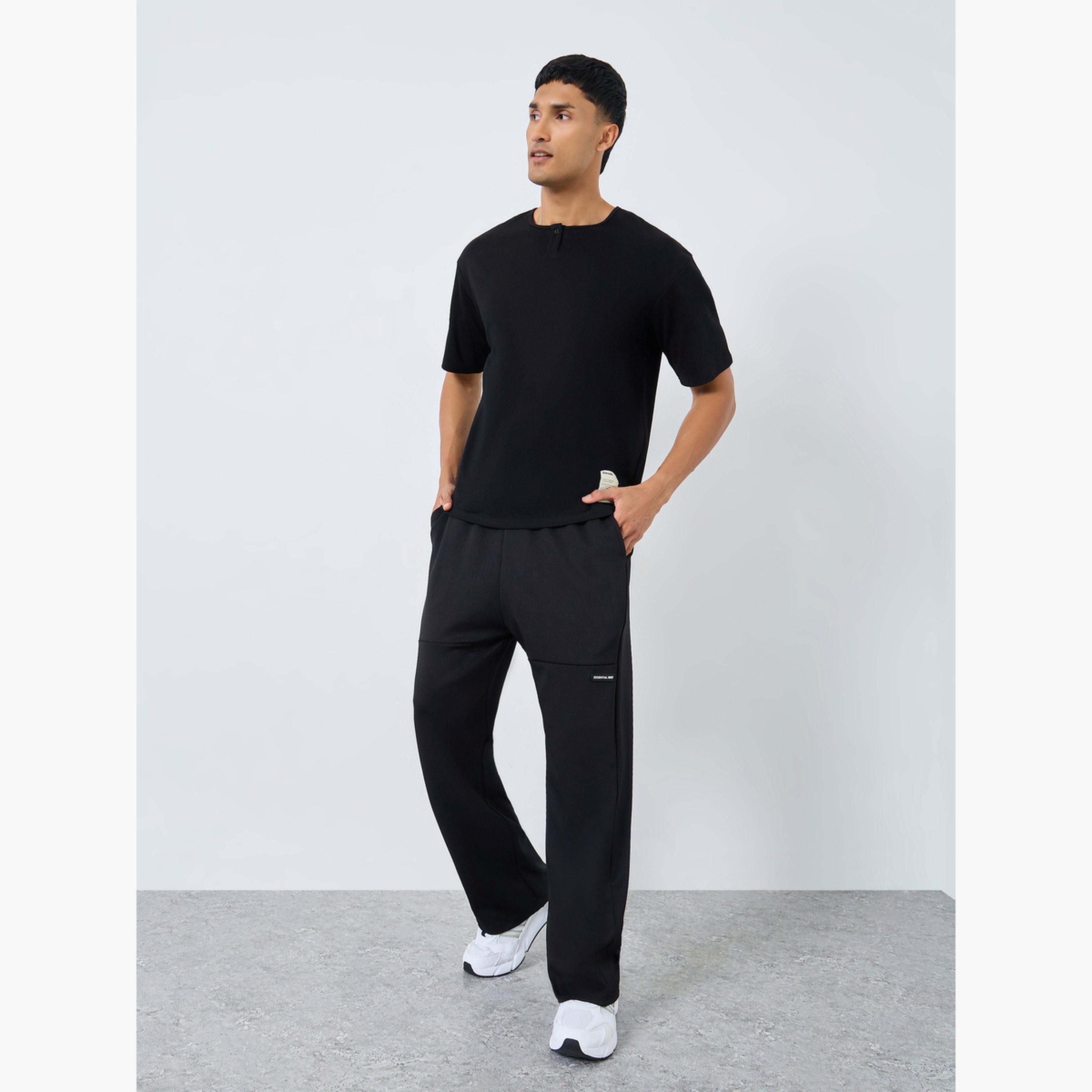 Styli Oversized Heavy Stretch Henley Neck T-Shirt-men-clothing-tshirtsandpolos-tshirts-image-2