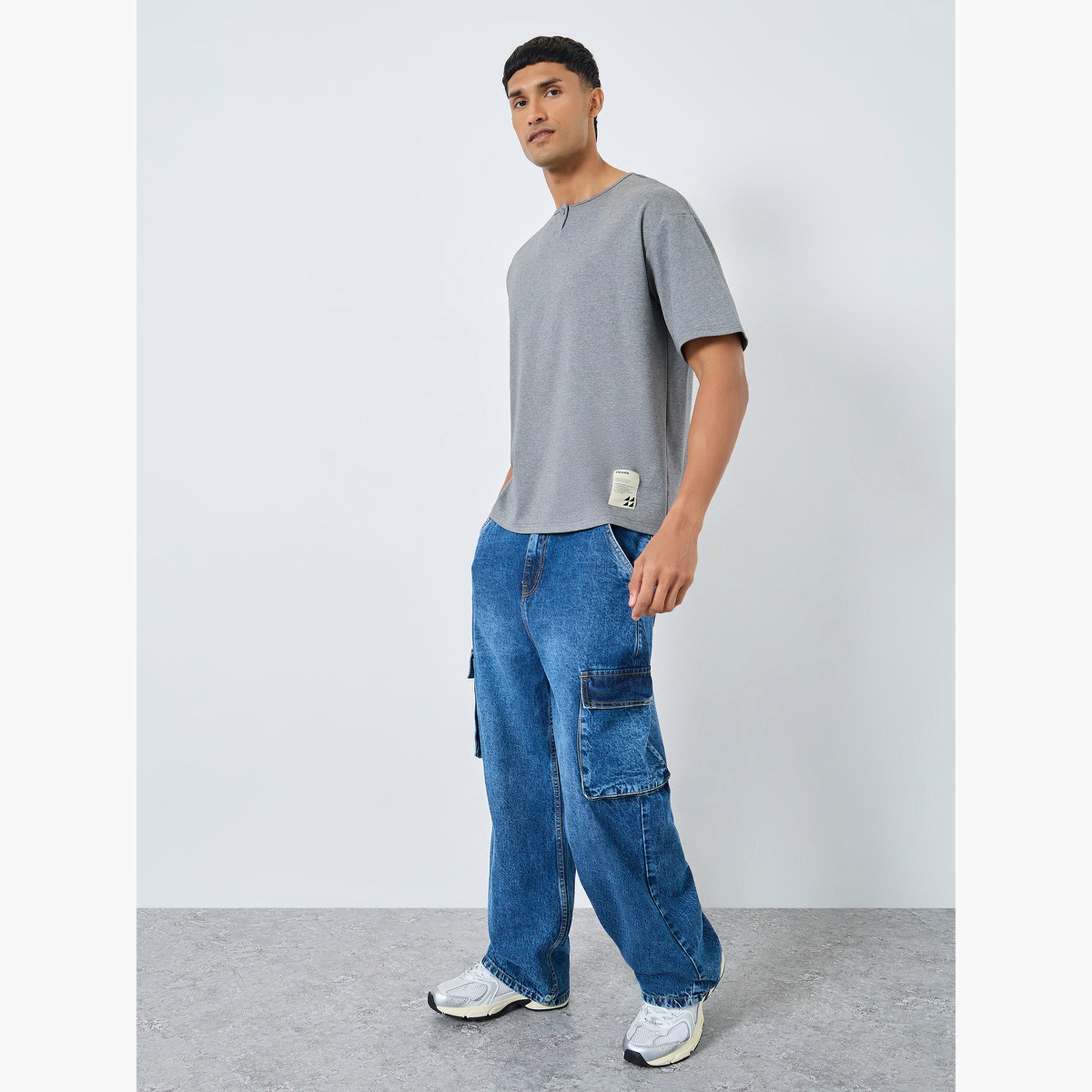 ستايلي - تي شيرت هينلي مطاطي ثقيل مقاس واسع-men-clothing-tshirtsandpolos-tshirts-image-2